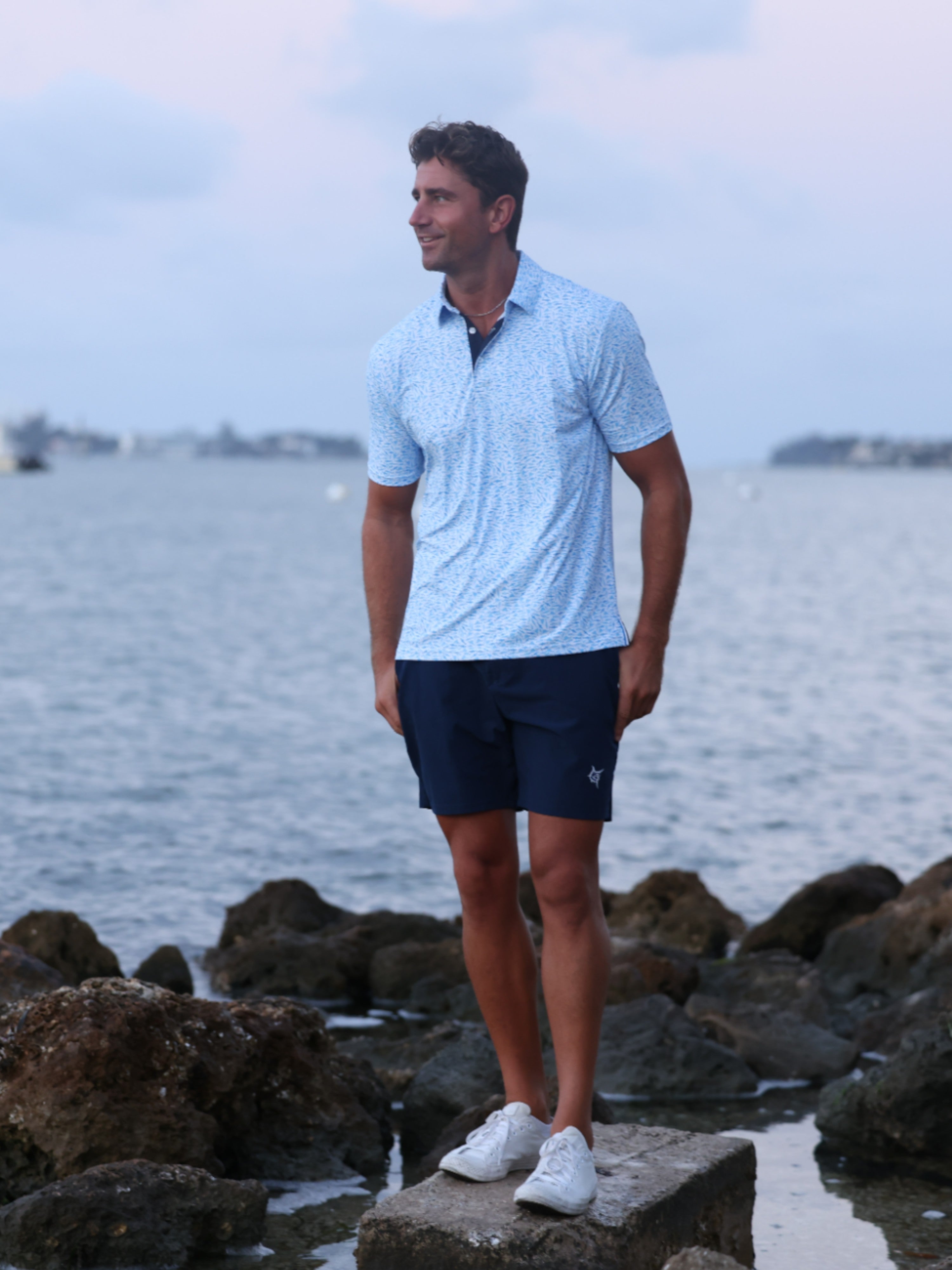 White Water Predator Print Polo