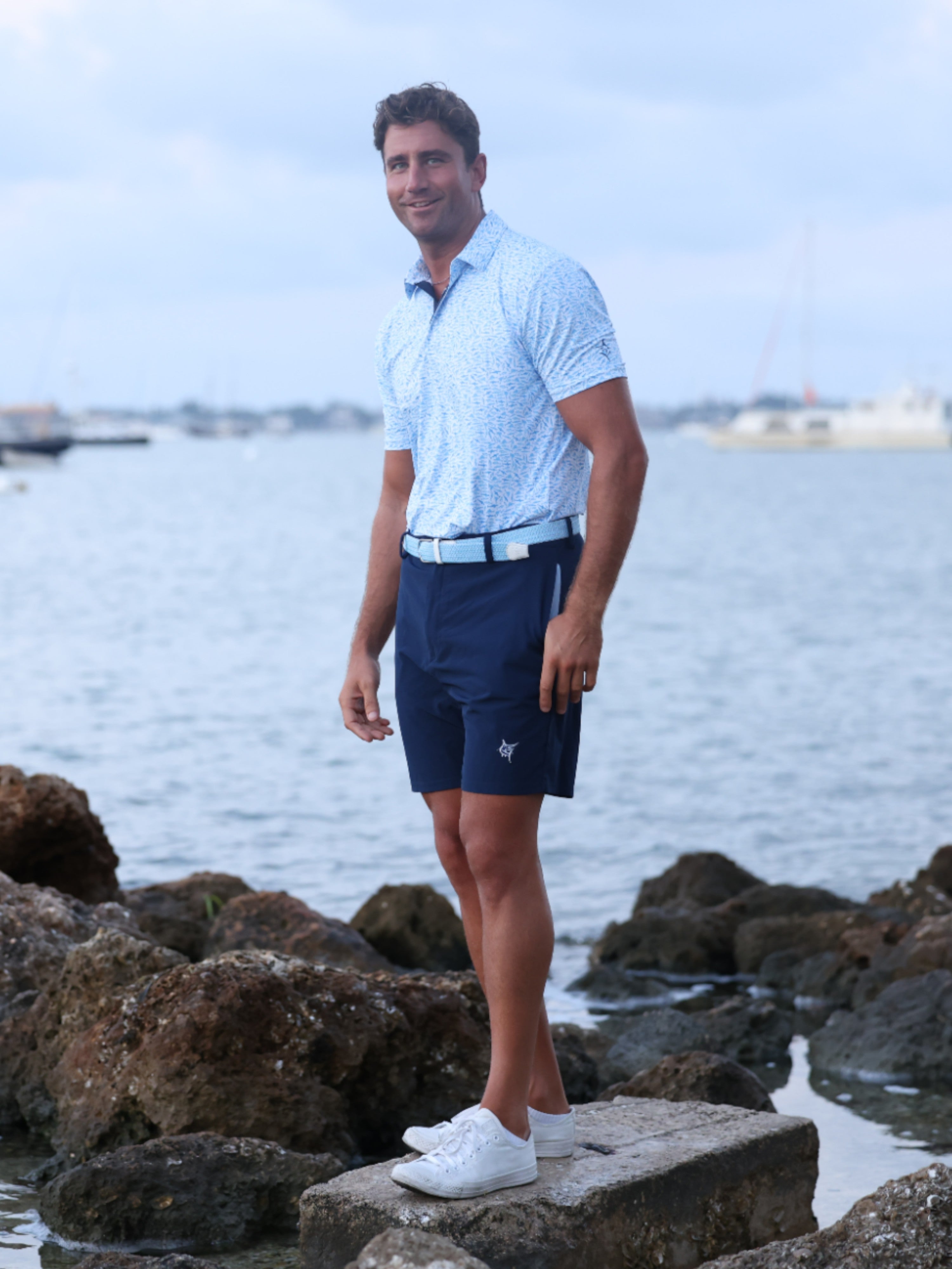 White Water Predator Print Polo