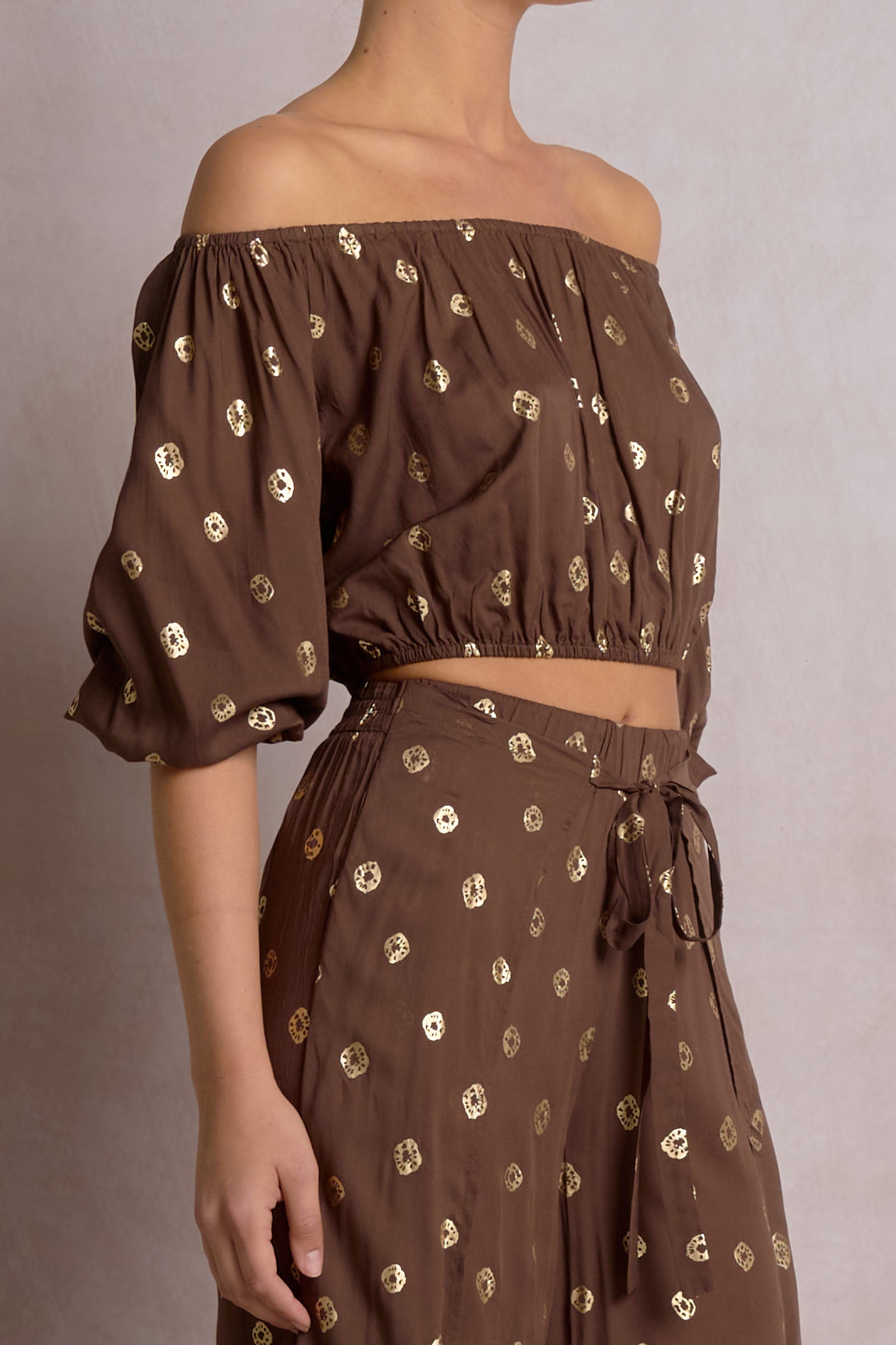 Romi Top Brown Polka