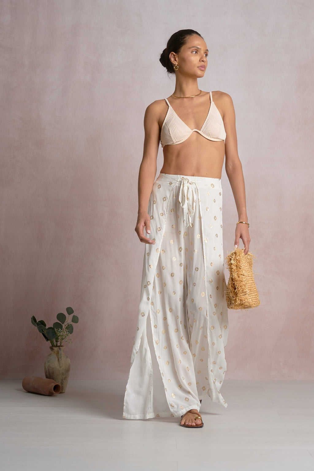 Renat Pant White Polka
