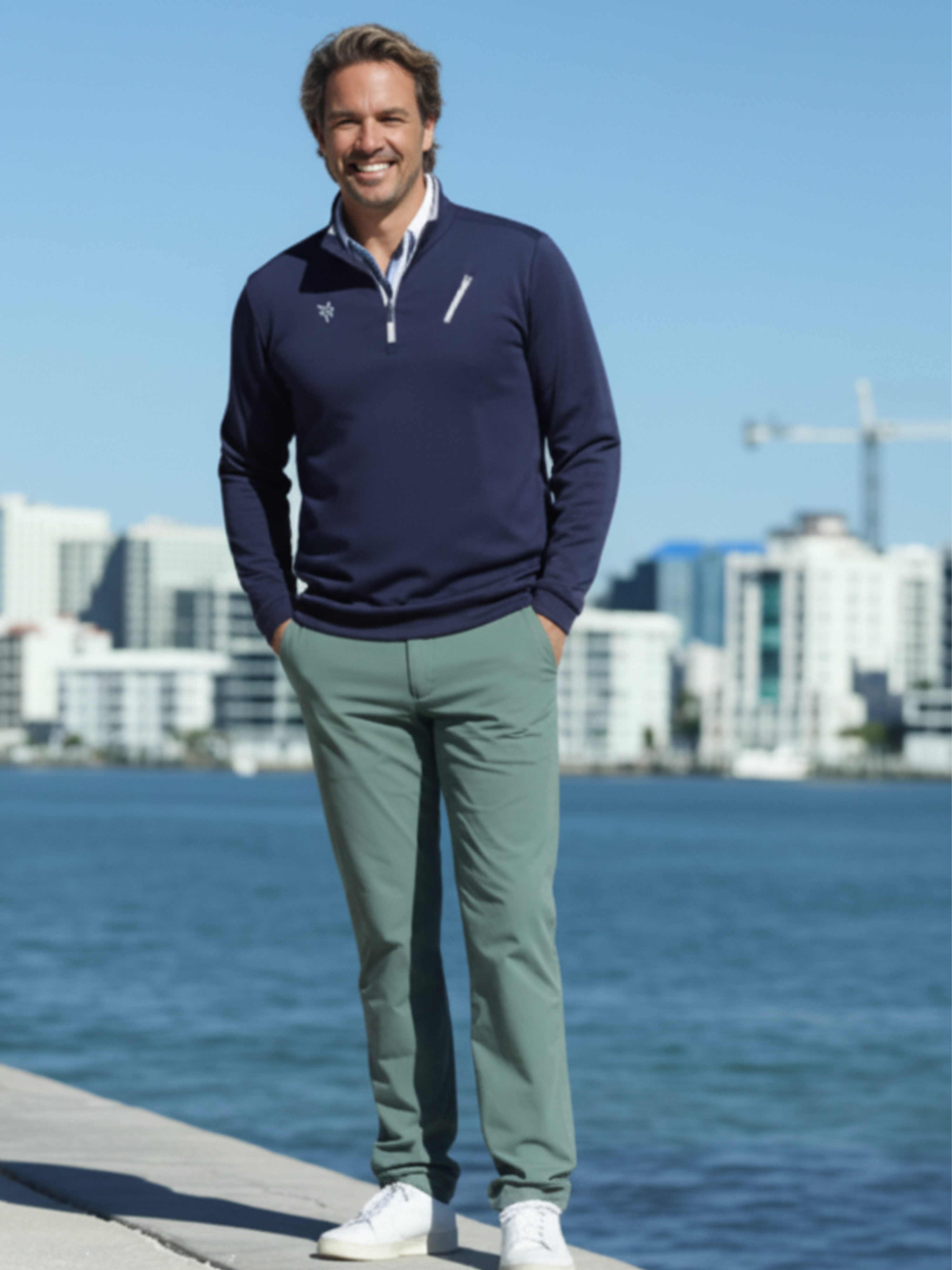 White Water Seaport Pants, Green