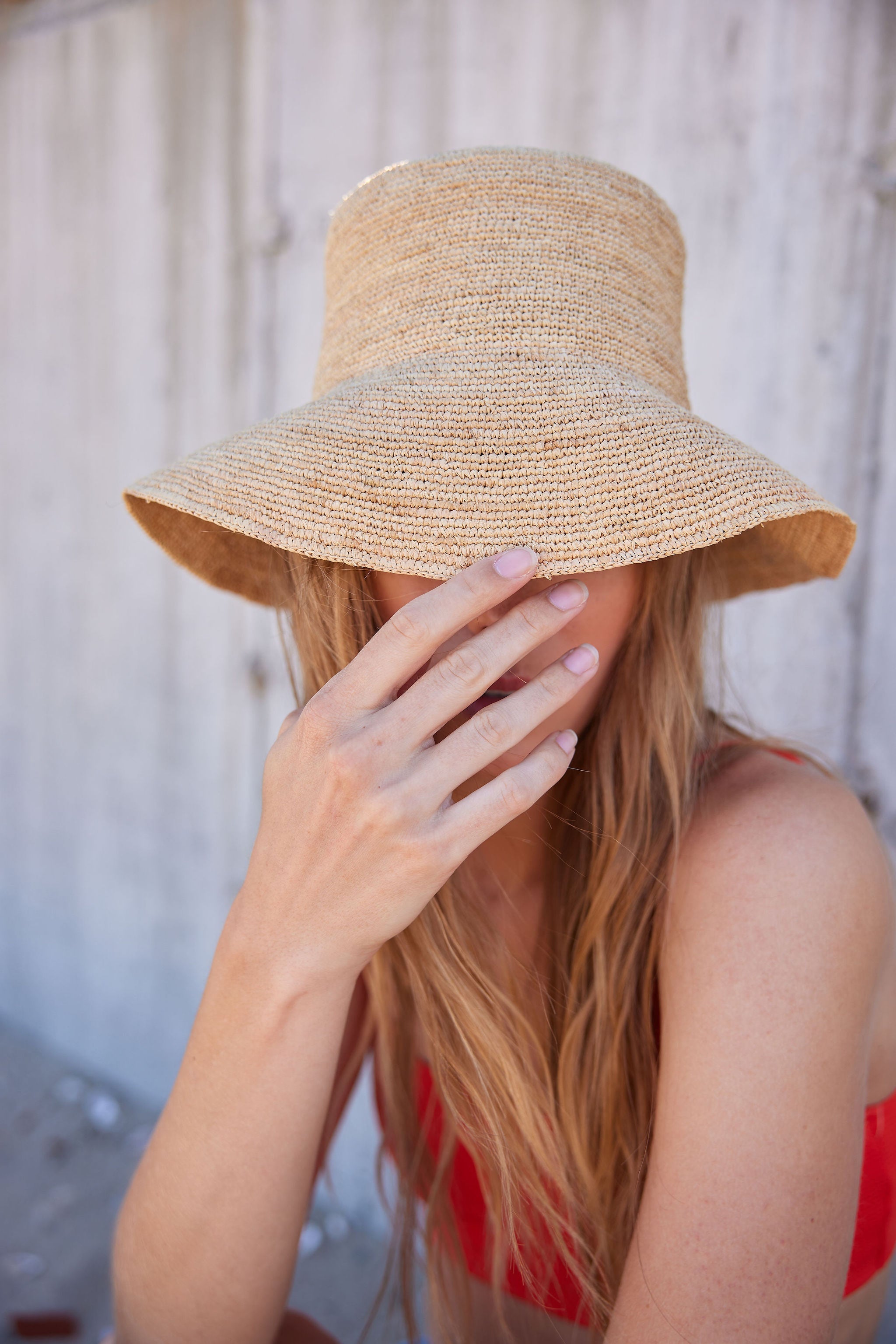 Hat Attack New York Chic Crochet Bucket Hat, Natural