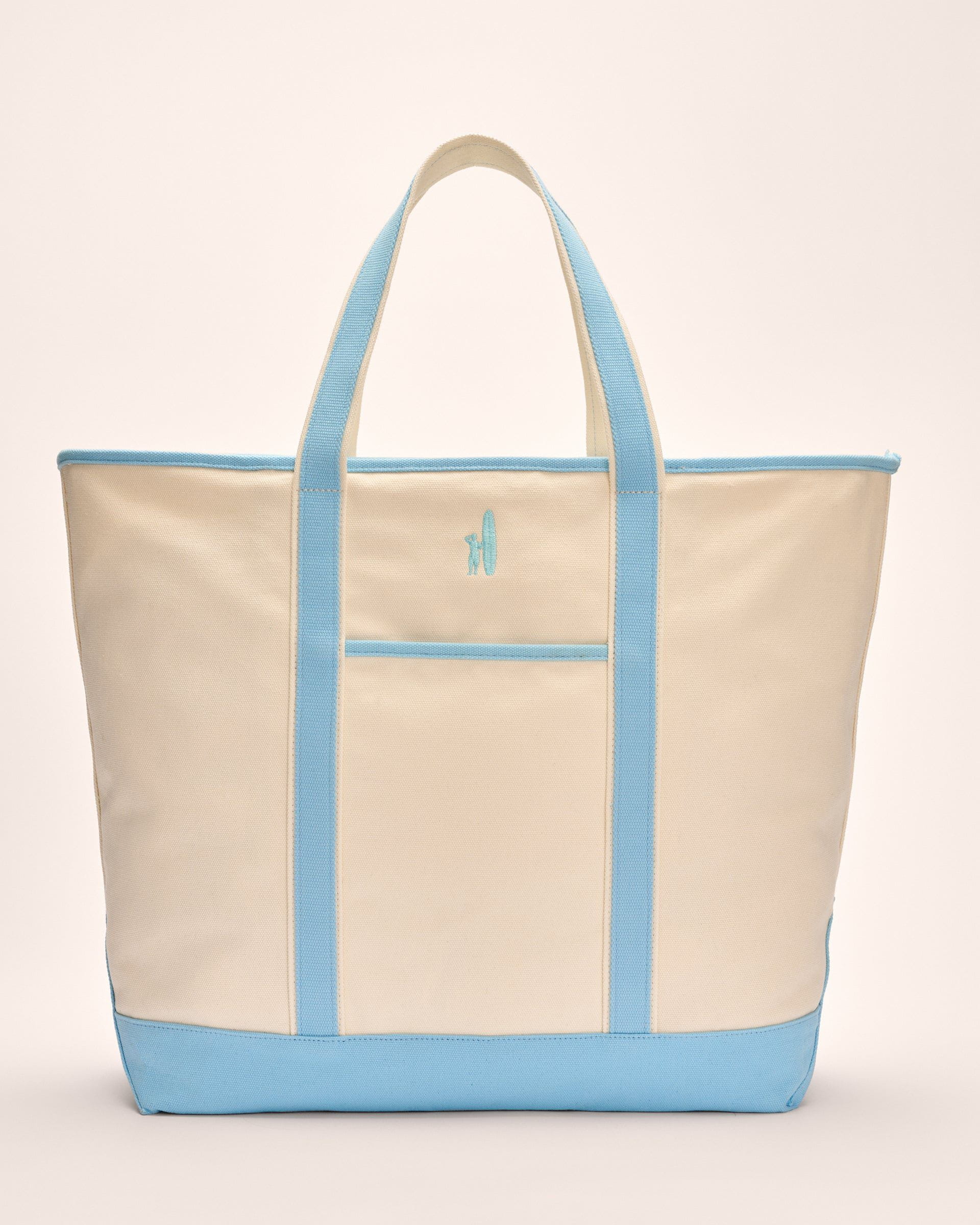 Johnnie-O Color Block Canvas Tote Bag, Breeze