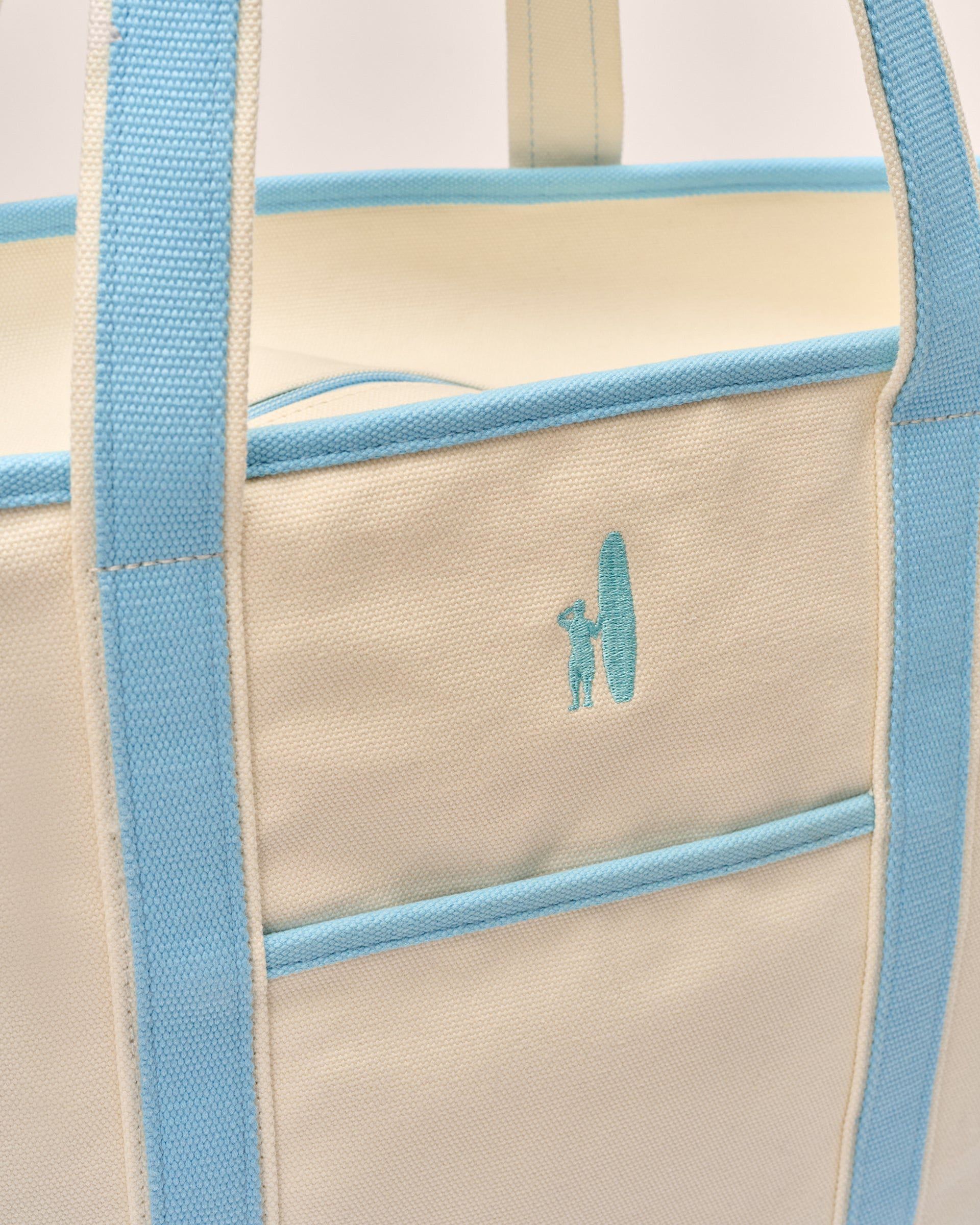 Johnnie-O Color Block Canvas Tote Bag, Breeze