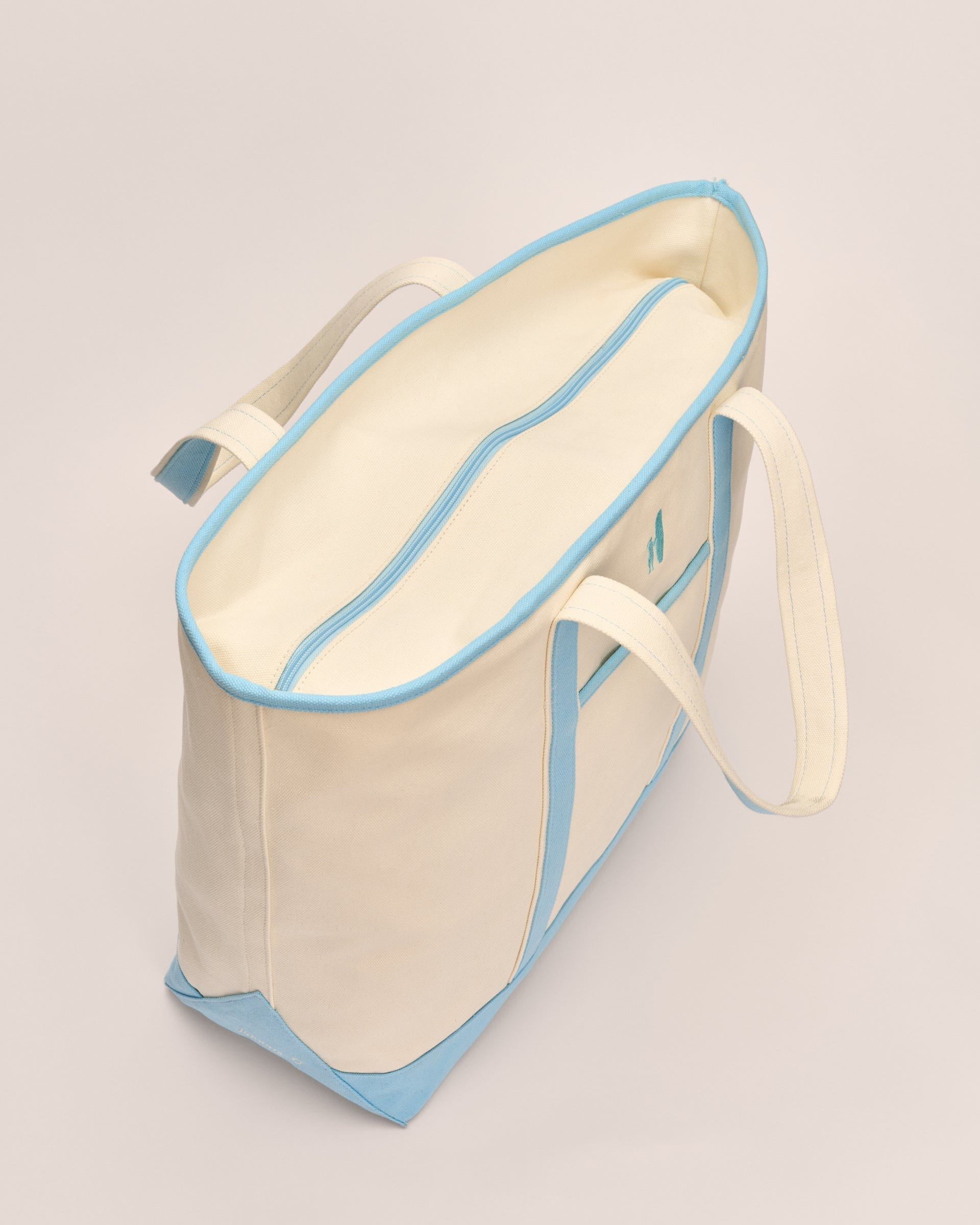 Johnnie-O Color Block Canvas Tote Bag, Breeze