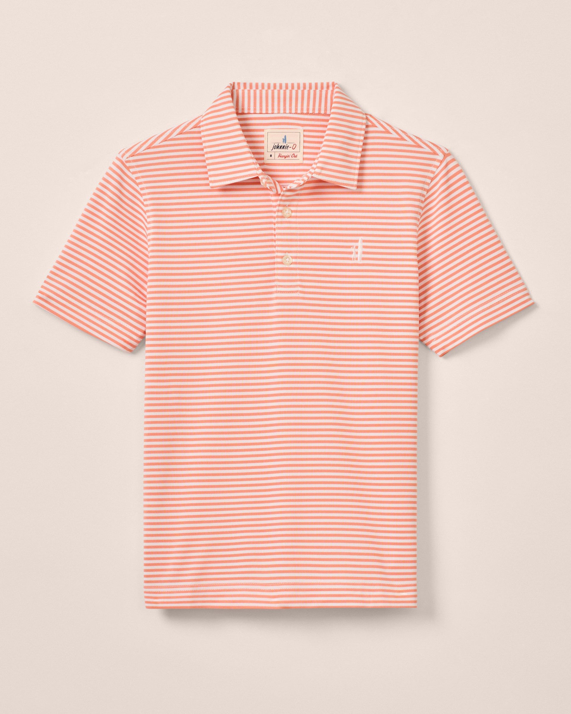 Johnnie-O Performance Mesh Jr. Polo - Hunter Stripe