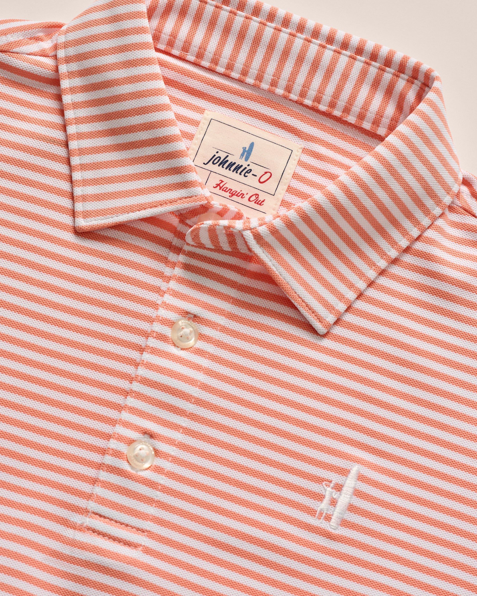 Johnnie-O Performance Mesh Jr. Polo - Hunter Stripe