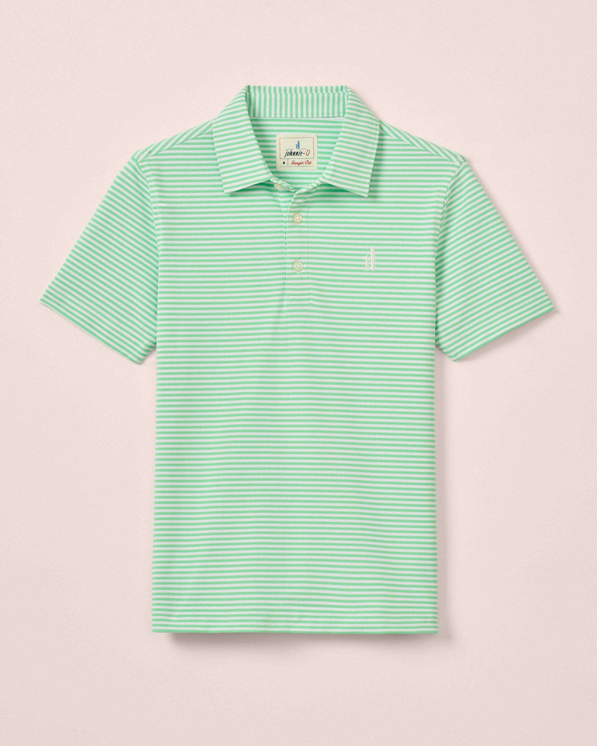 Johnnie-O Performance Mesh Jr. Polo - Hunter Stripe