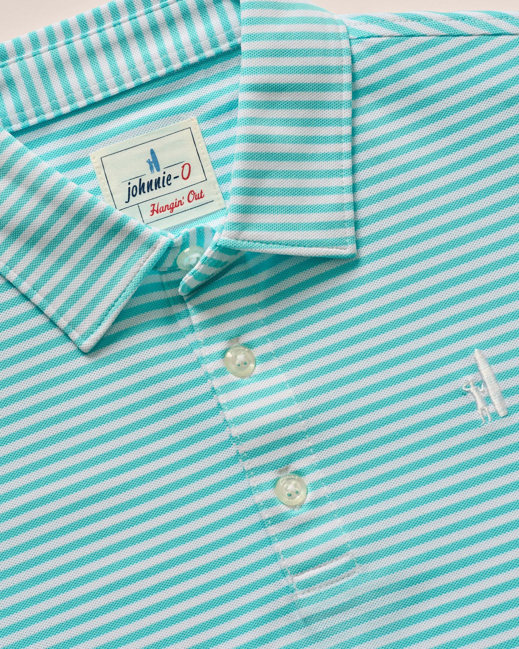 Johnnie-O Performance Mesh Jr. Polo - Hunter Stripe