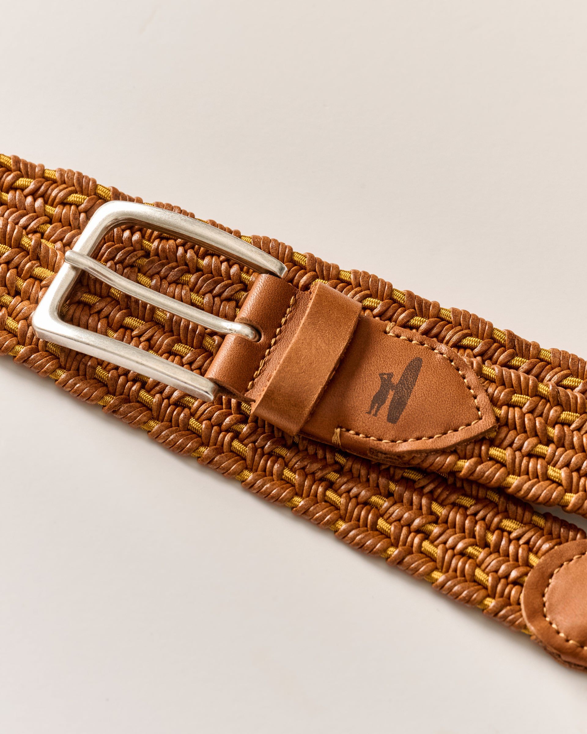 Johnnie-O Tessuto Stretch Leather Belt