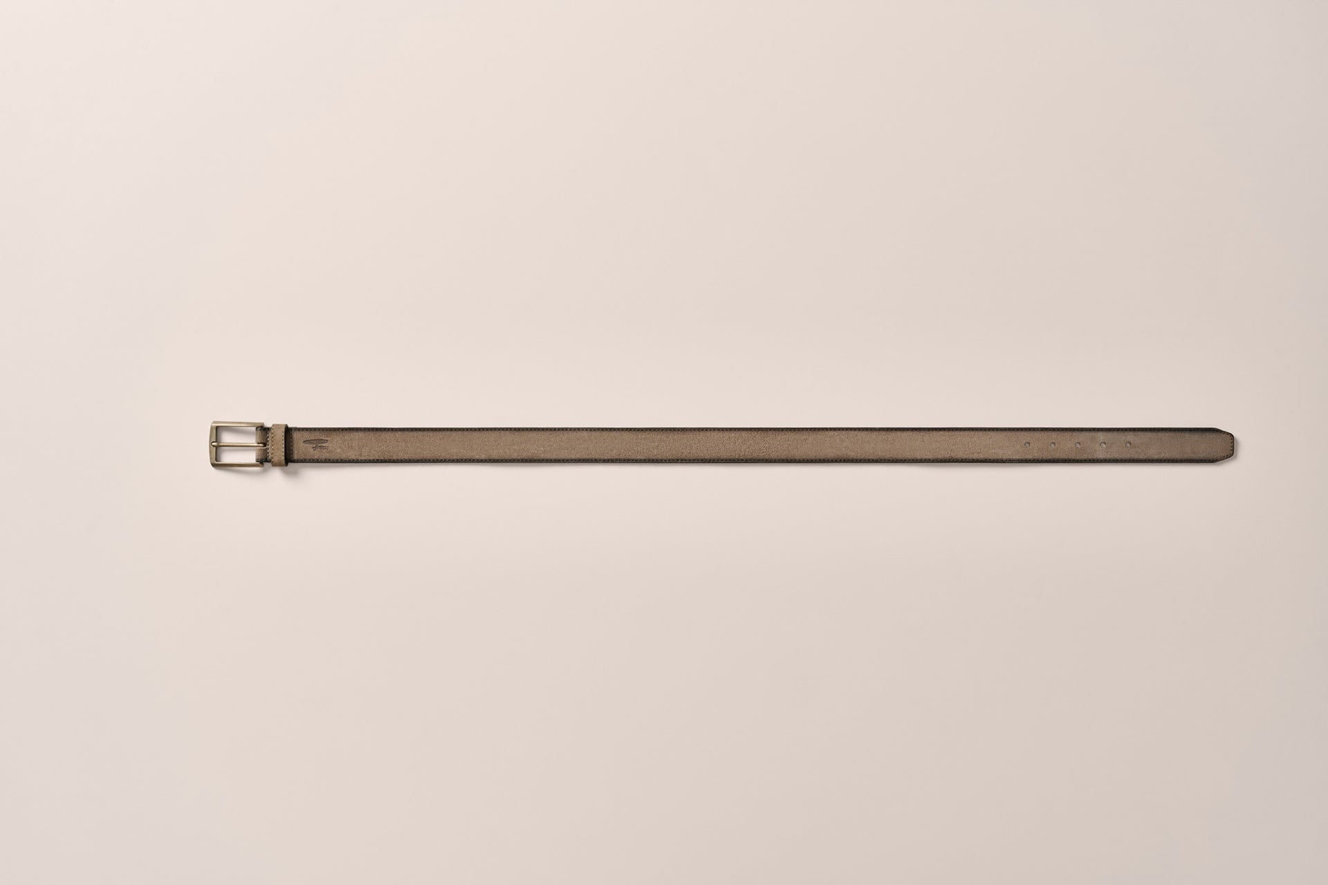 Johnnie-O Suede Belt, Tobacco