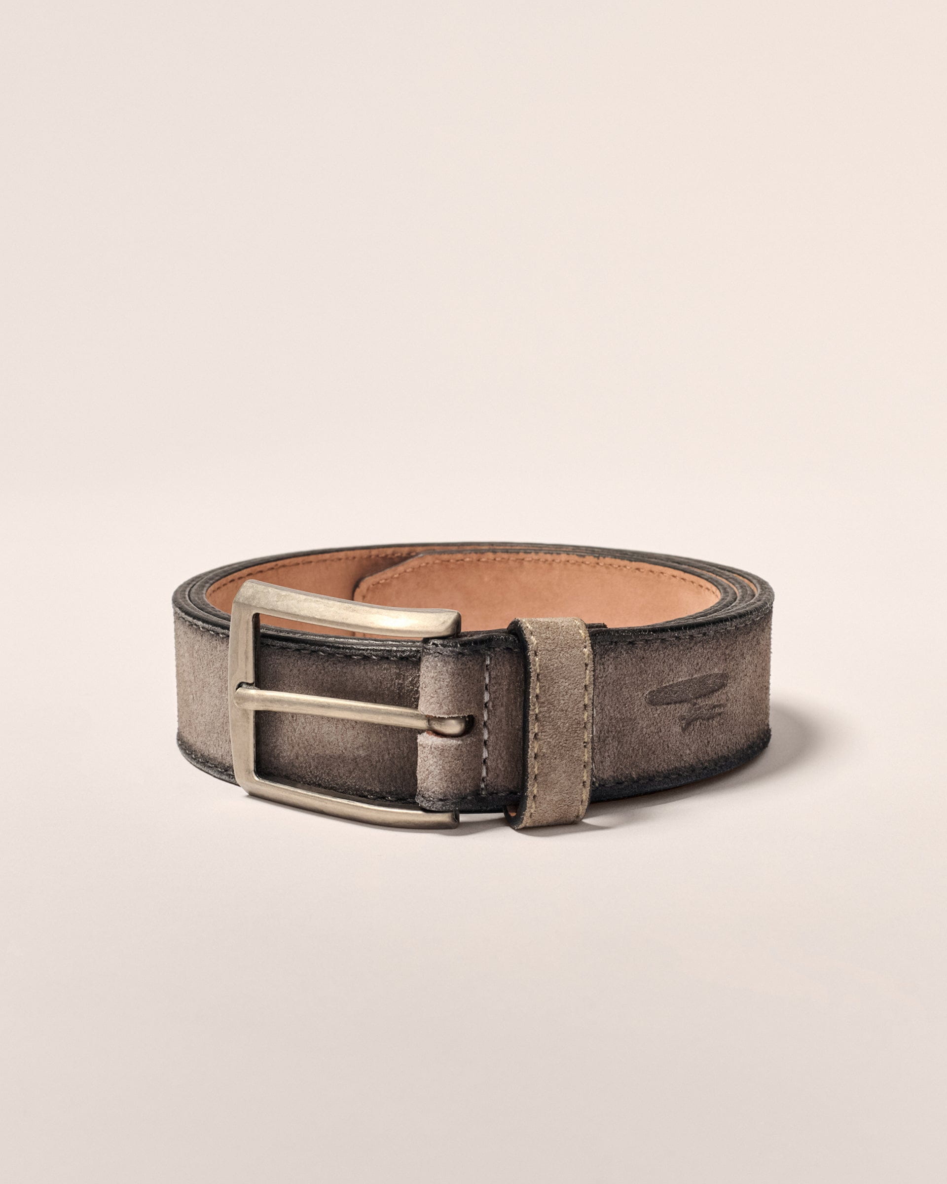 Johnnie-O Suede Belt, Tobacco