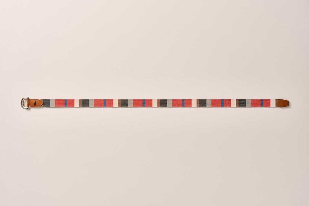 Johnnie-O Bowen D-Ring Canvas Striped Belt