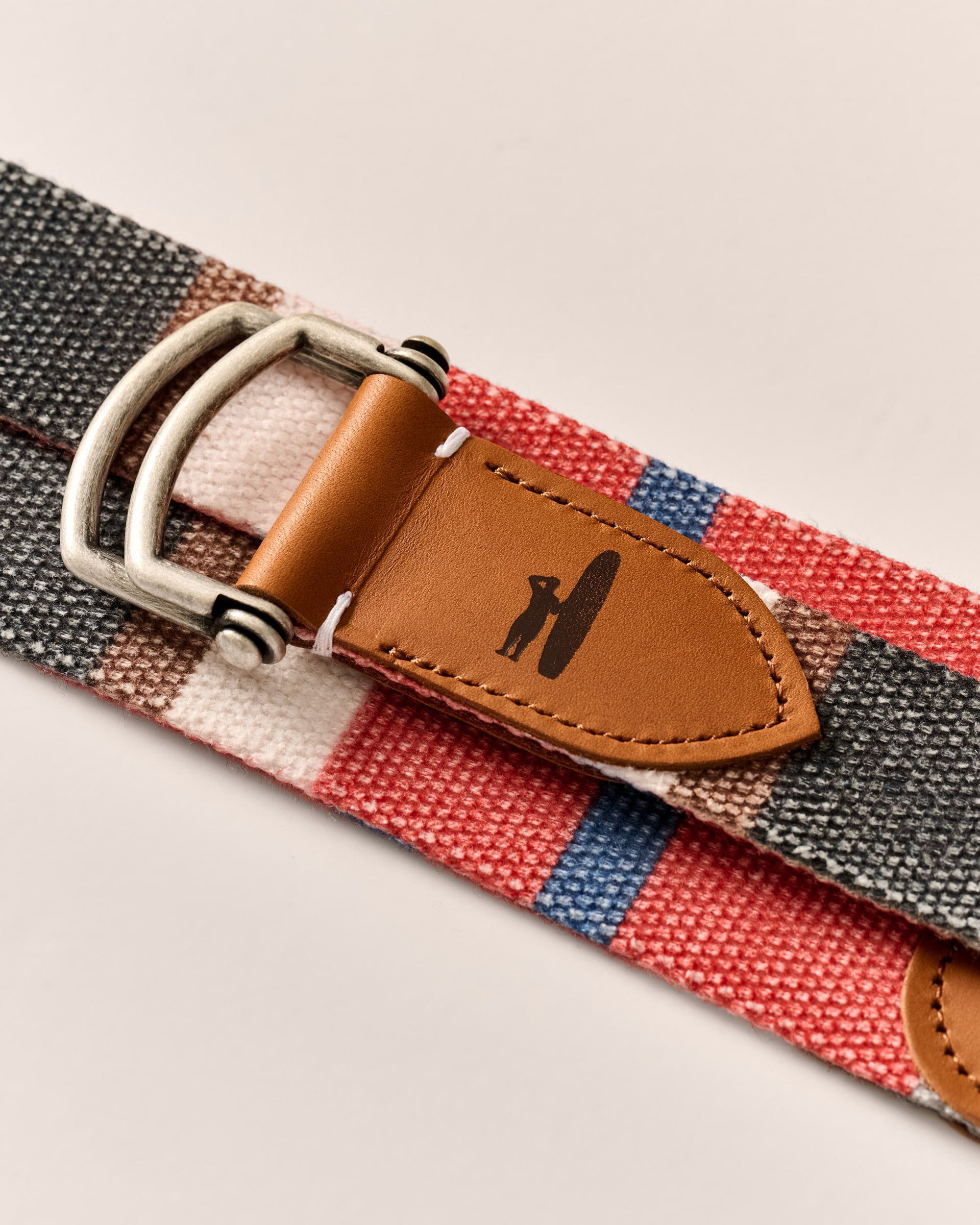 Johnnie-O Bowen D-Ring Canvas Striped Belt