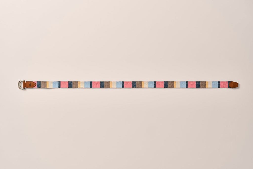 Johnnie-O Bowen D-Ring Canvas Striped Belt