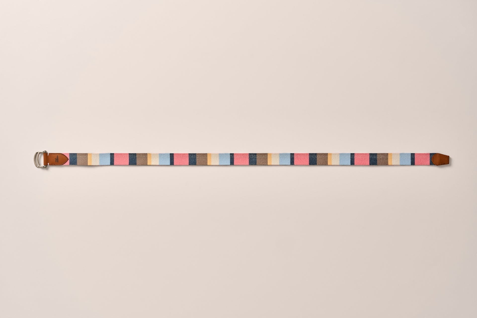 Johnnie-O Bowen D-Ring Canvas Striped Belt