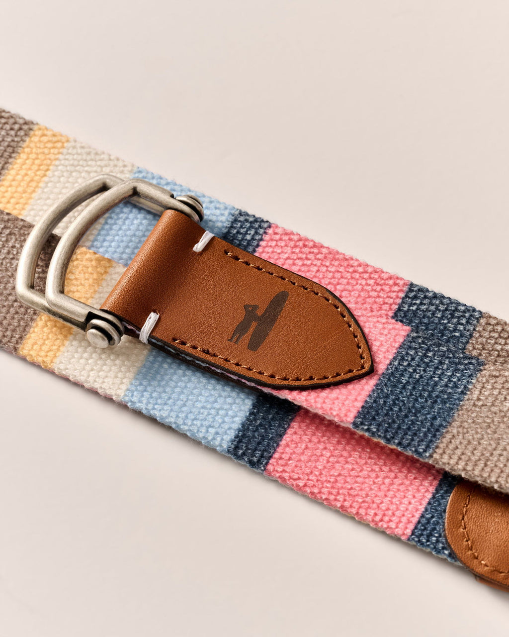 Johnnie-O Bowen D-Ring Canvas Striped Belt