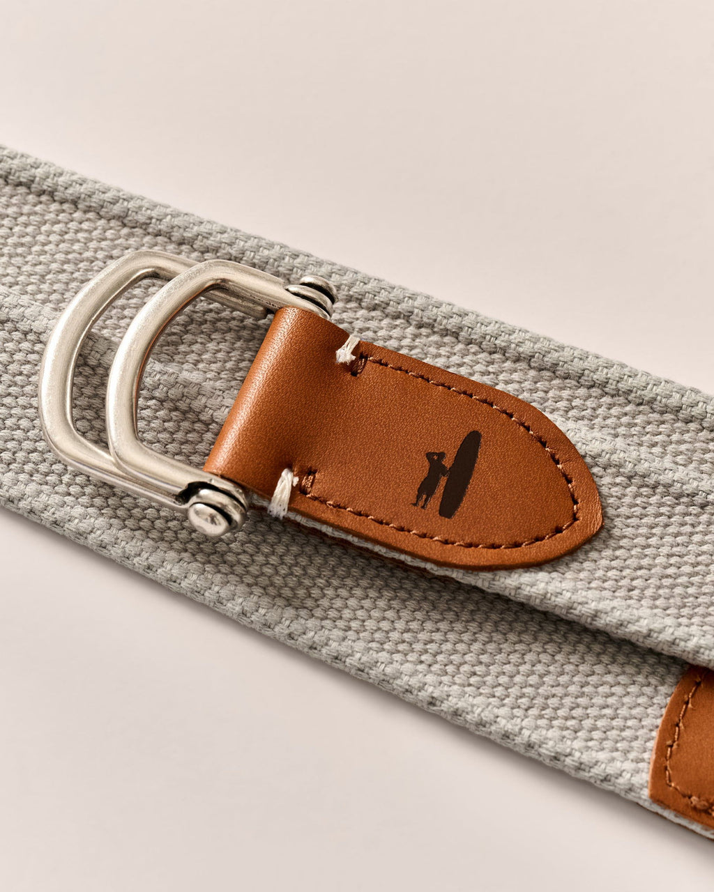 Johnnie-O Brentwoods Washed Canvas Belt, Light Gray