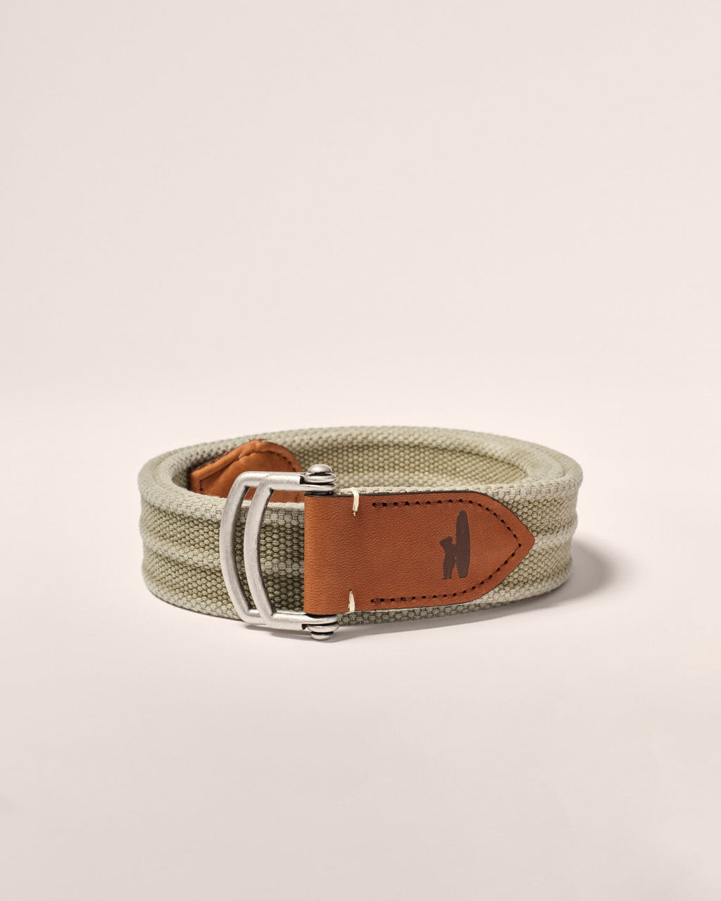 Johnnie-O Brentwoods Washed Canvas Belt, Light Khaki