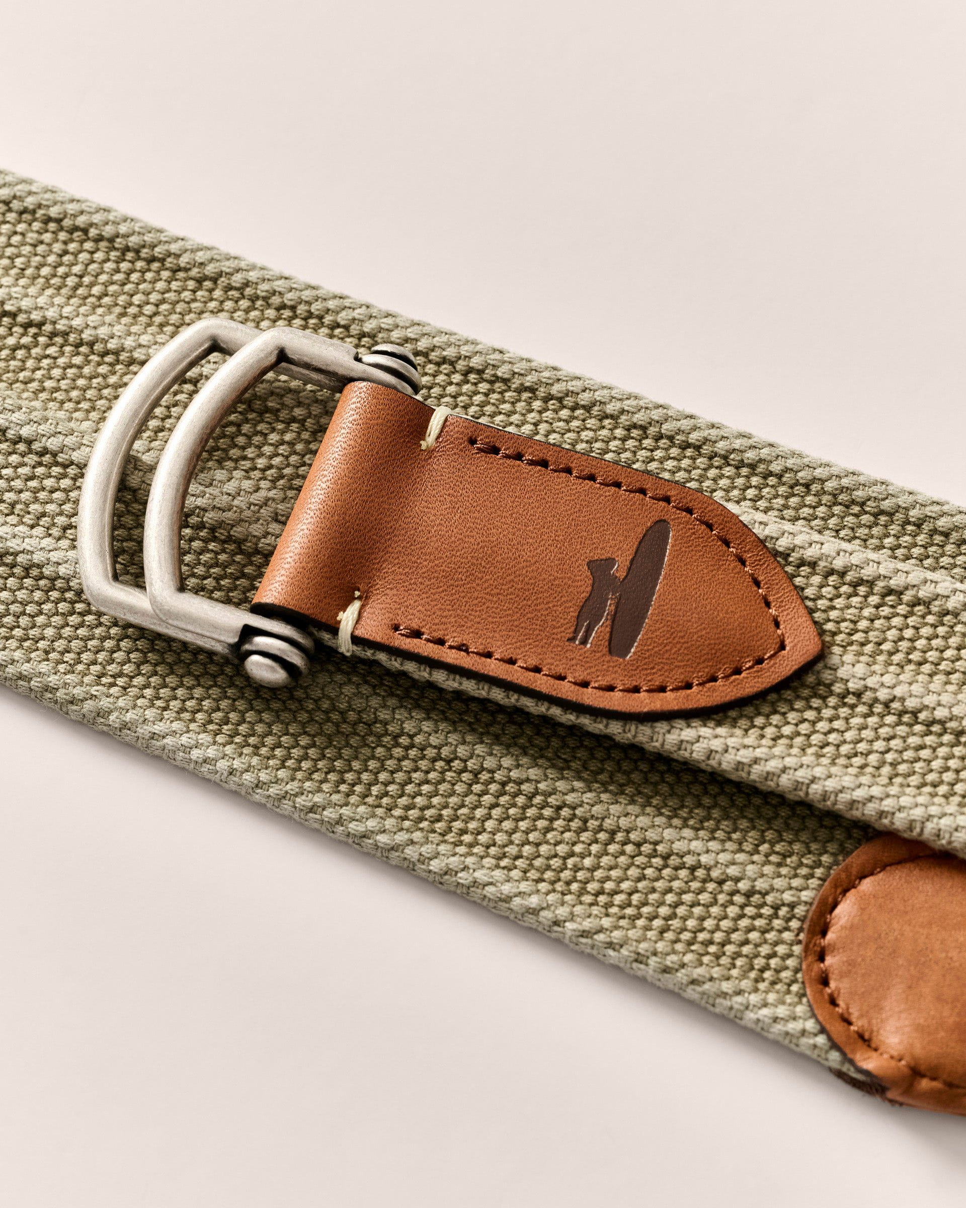 Johnnie-O Brentwoods Washed Canvas Belt, Light Khaki