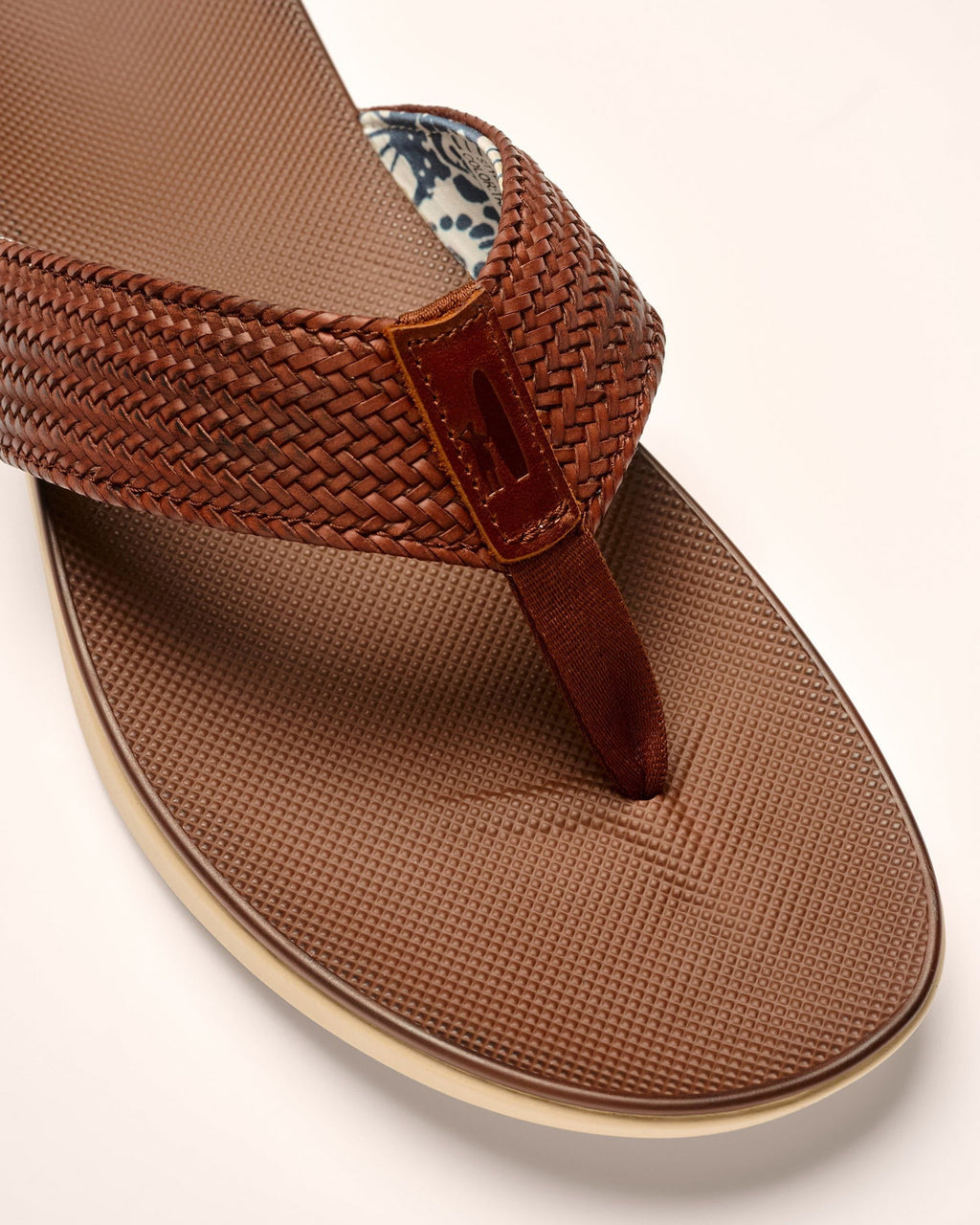 Johnnie-O Boardwalk Woven Faux Leather Sandal, Tan