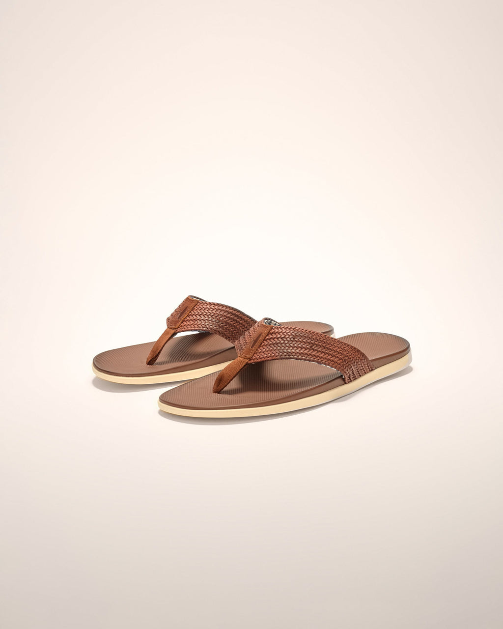 Johnnie-O Boardwalk Woven Faux Leather Sandal, Tan