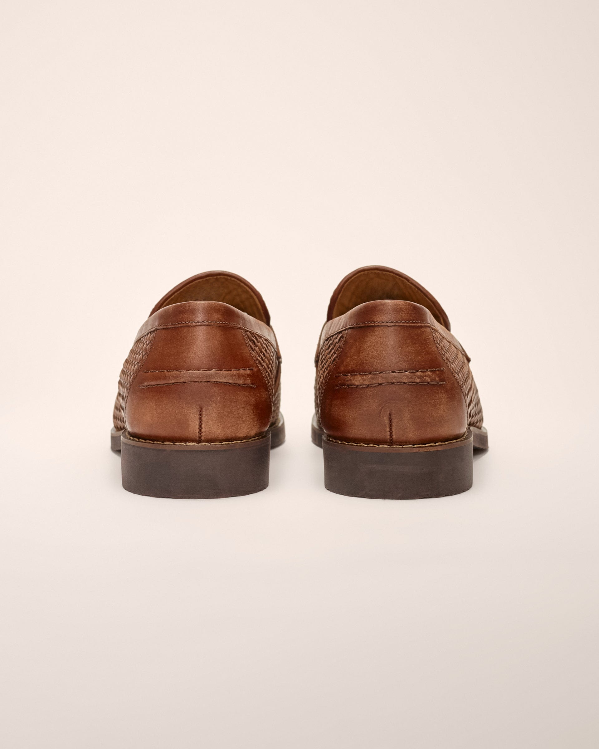 Johnnie-O J-Flex Coronado Woven Leather Penny Loafer, Brown