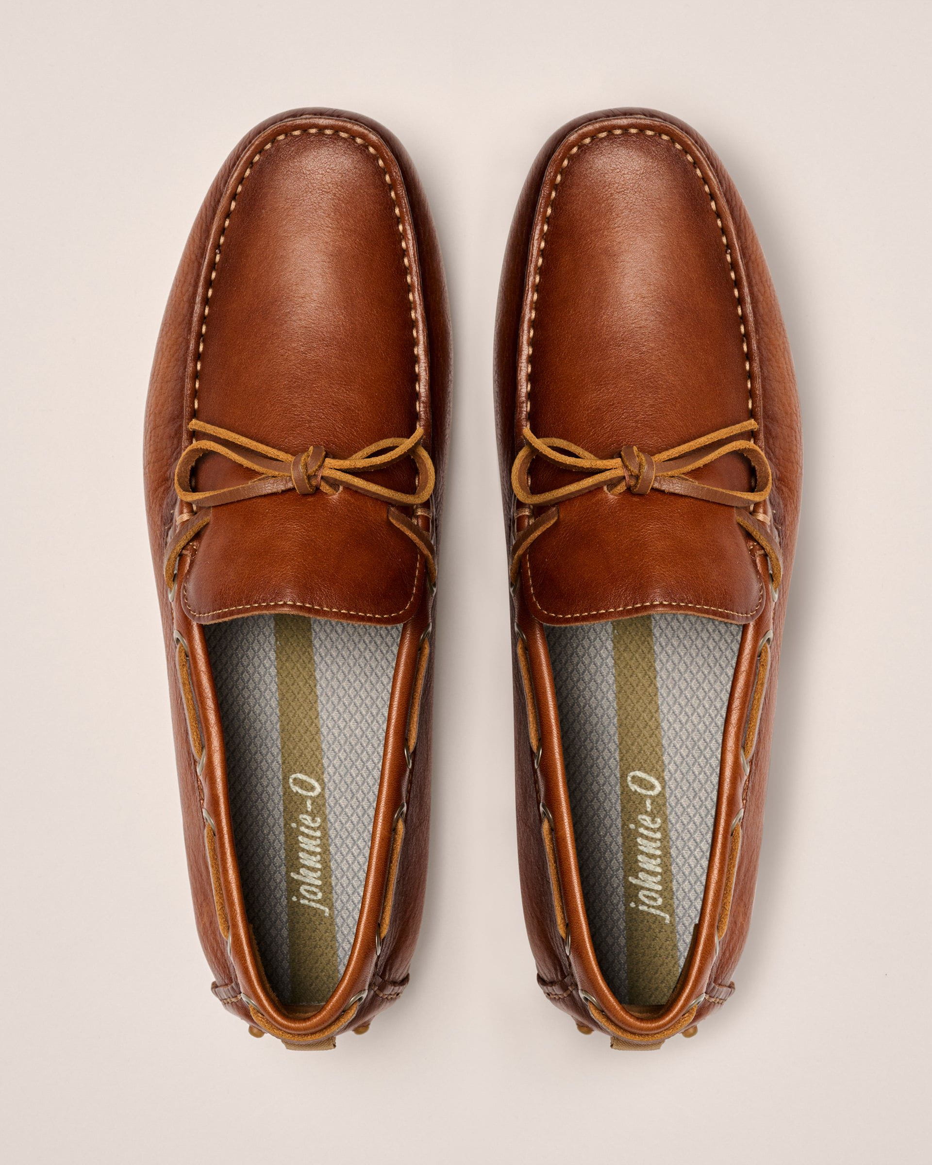 Johnnie-O Leather Getaway Driver, Cognac