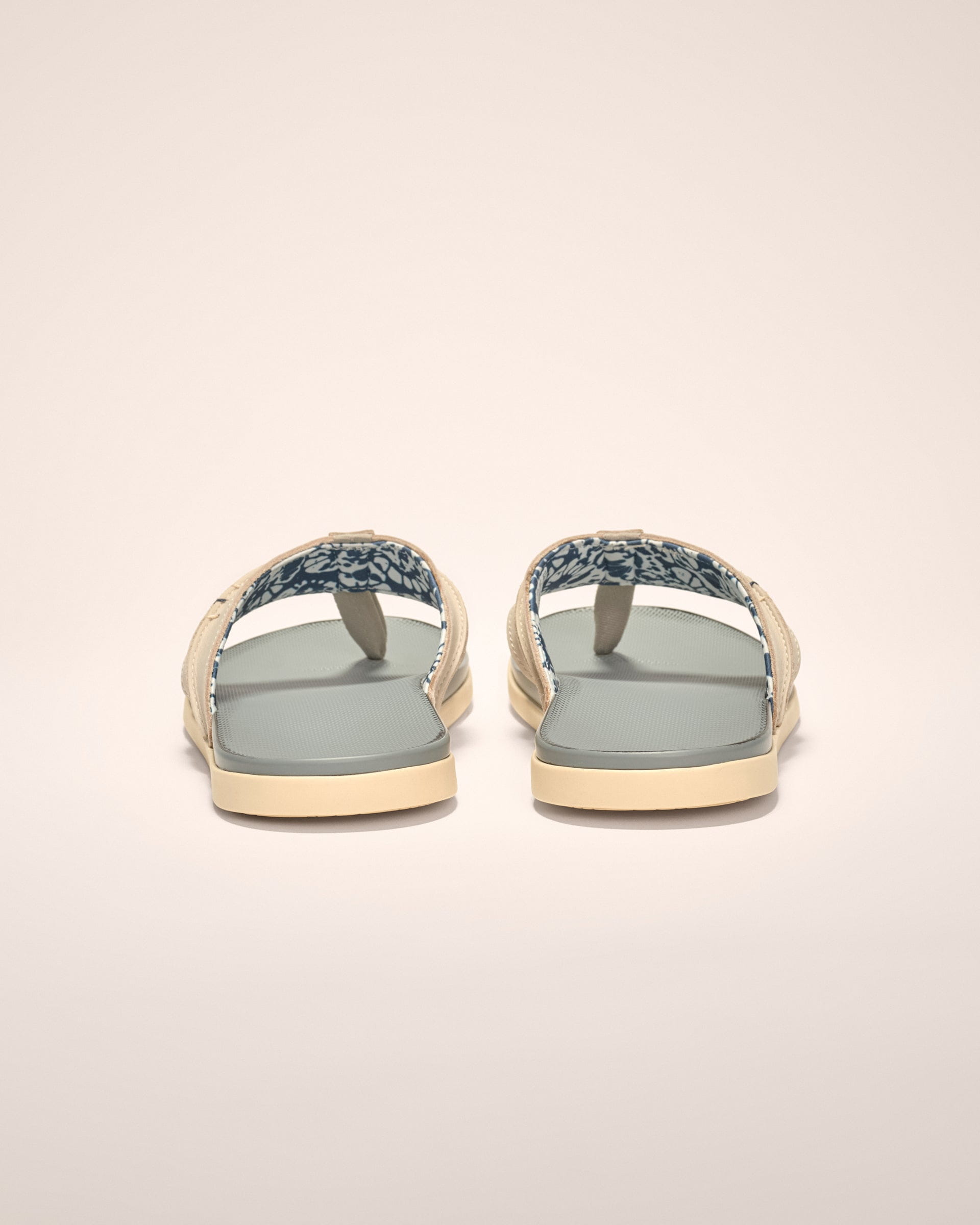 Johnnie-O Starboard Leather Sandal, Gray