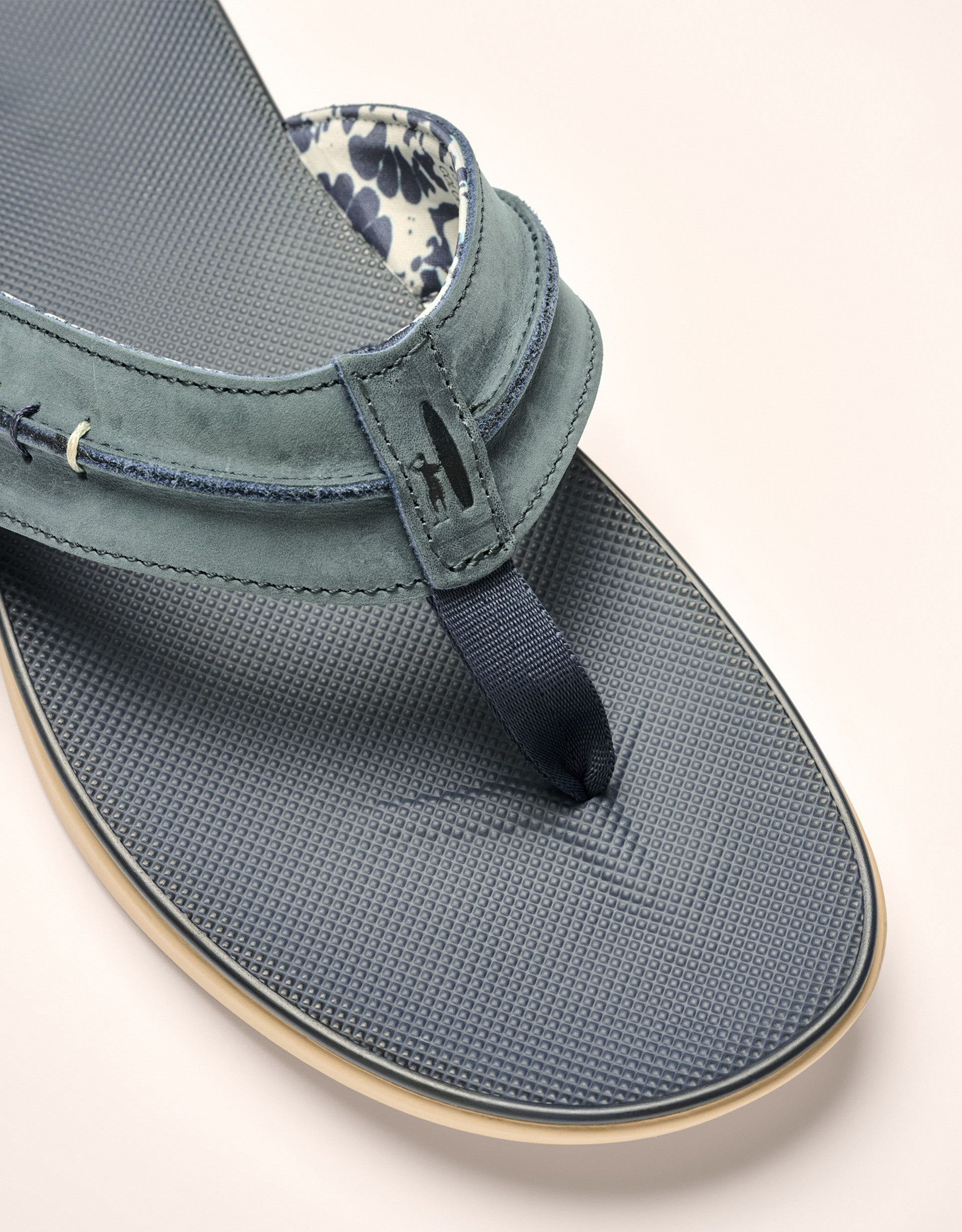 Johnnie-O Starboard Leather Sandal, Navy