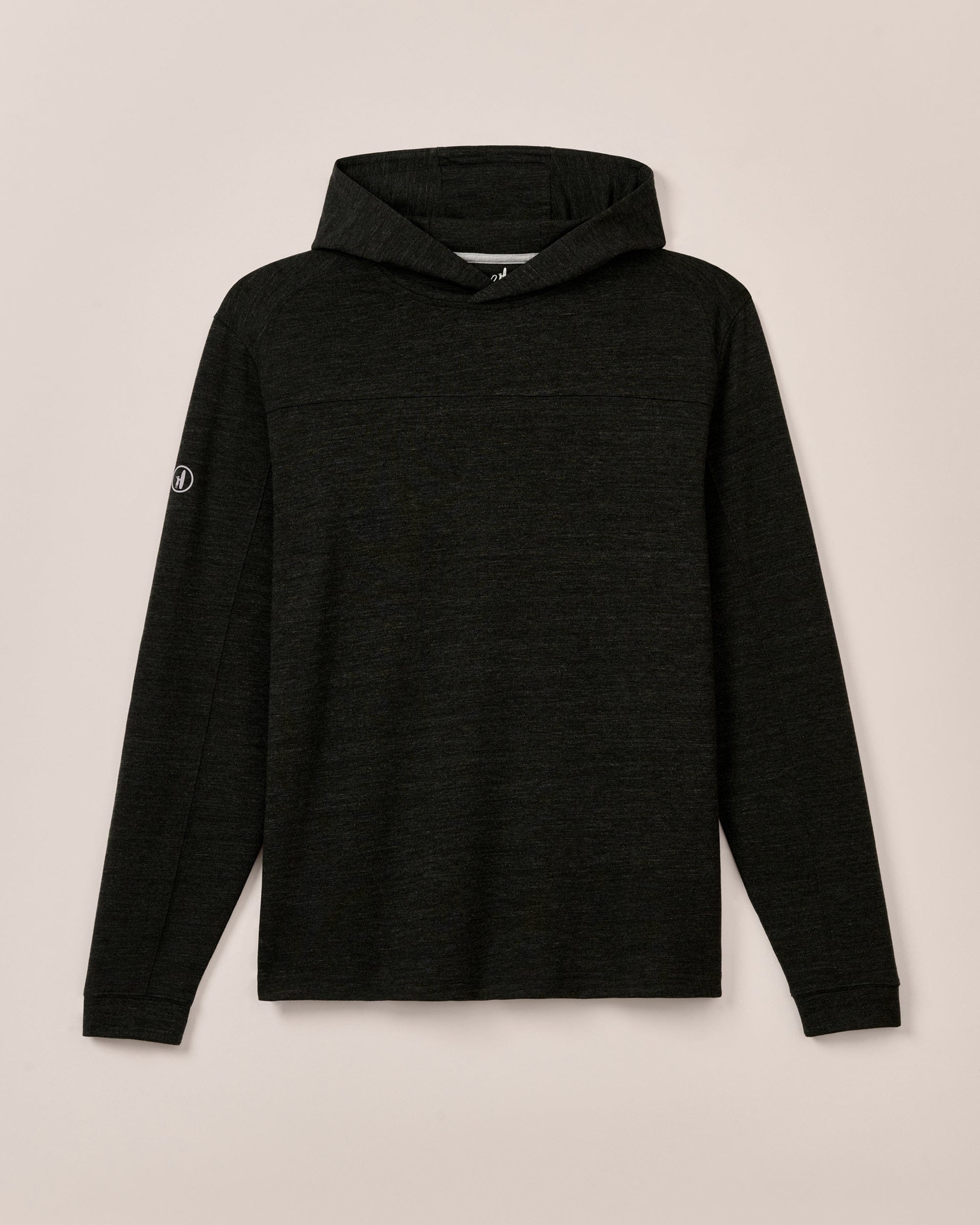 Johnnie-O Remmy Midweight Performance Hoodie, Heather Black