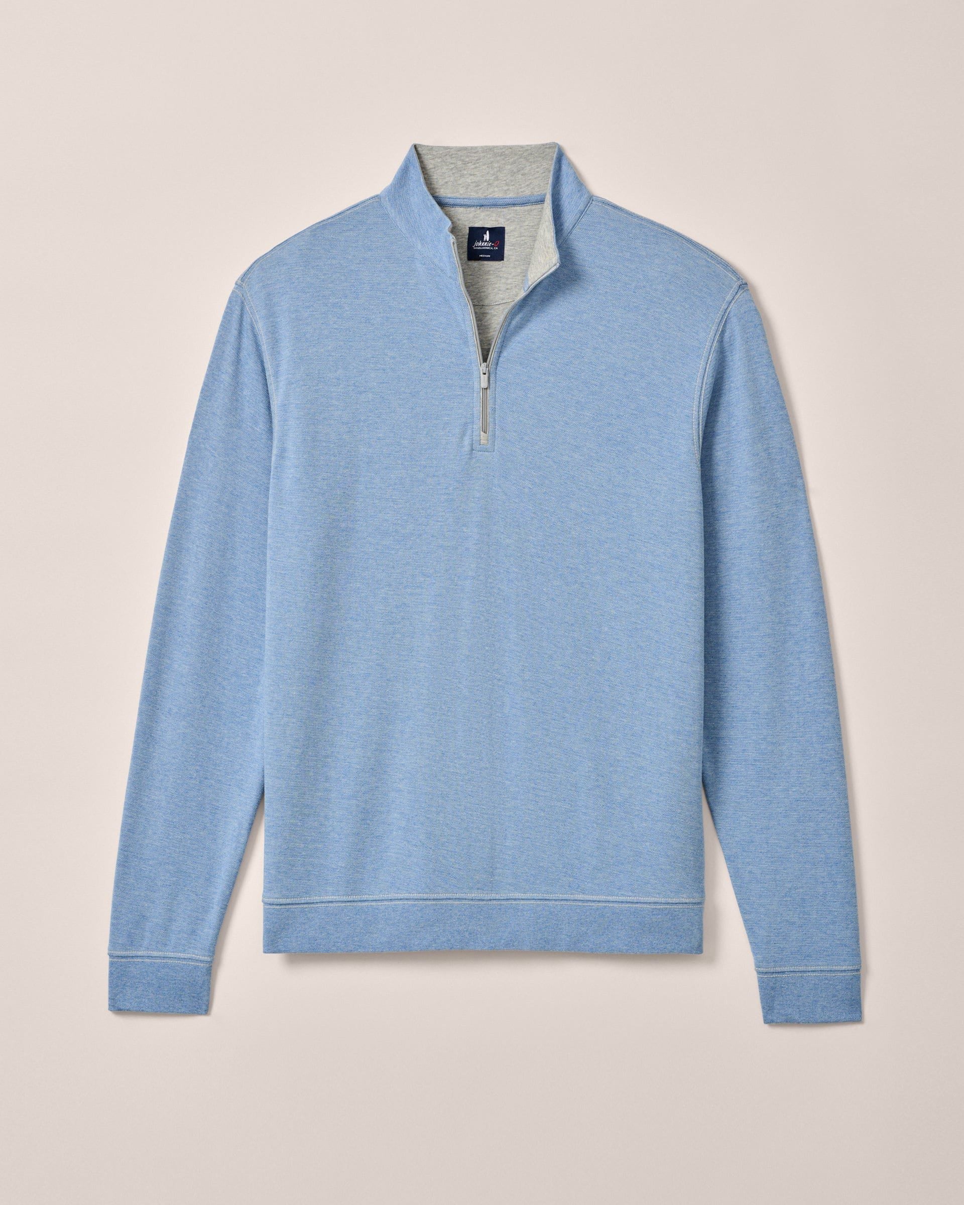 Johnnie-O Hanks Lightweight Textured 1/4 Zip Pullover, Lapis