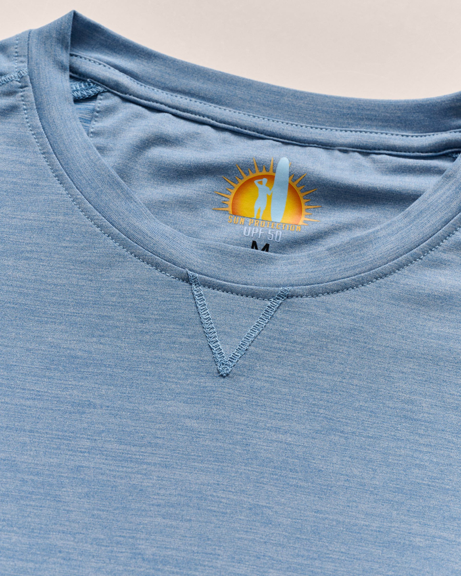 Johnnie-O Basin Performance Crew Neck Sun Shirt, Tide