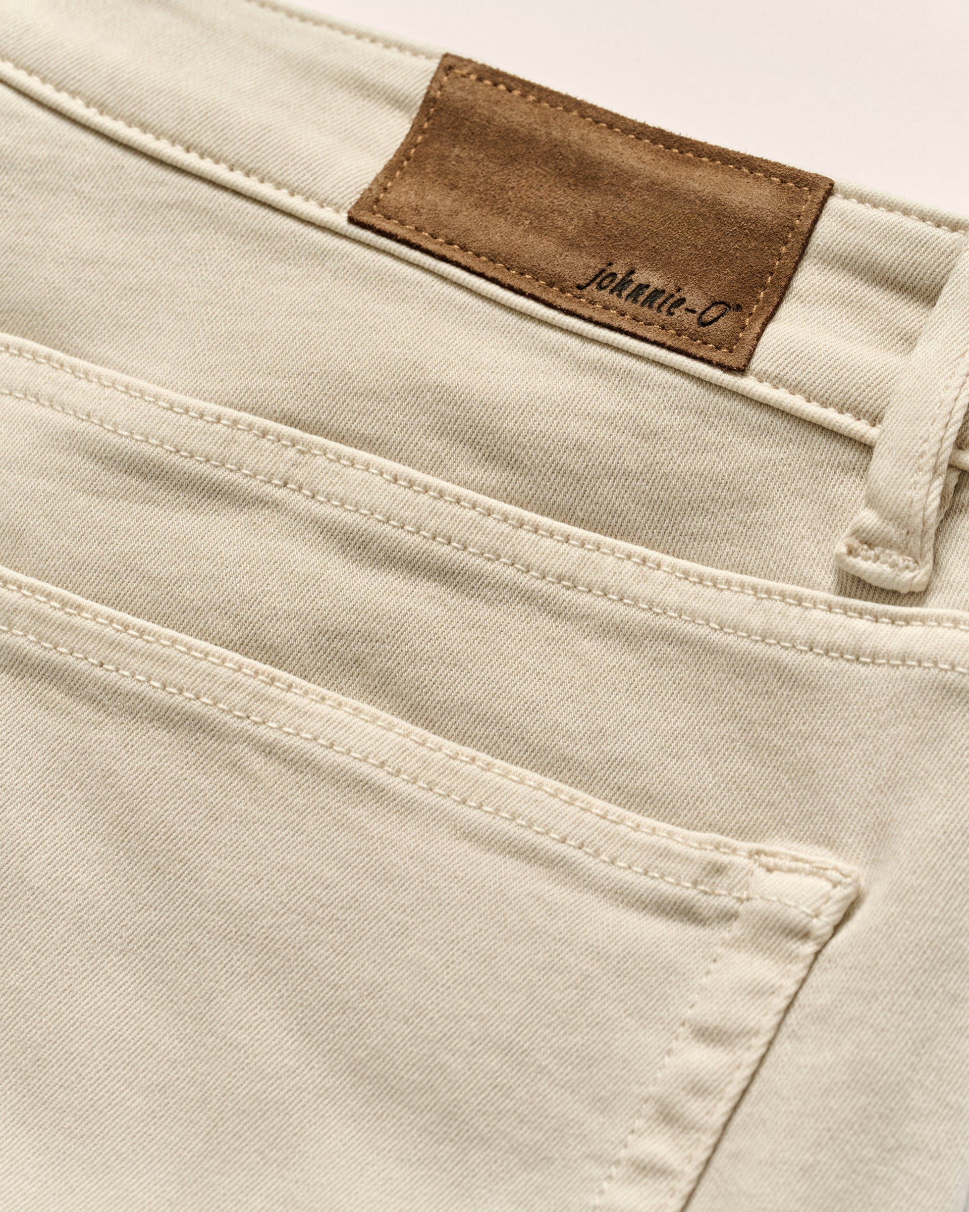 Johnnie-O Newport 5-Pocket Cotton Pants, Stone