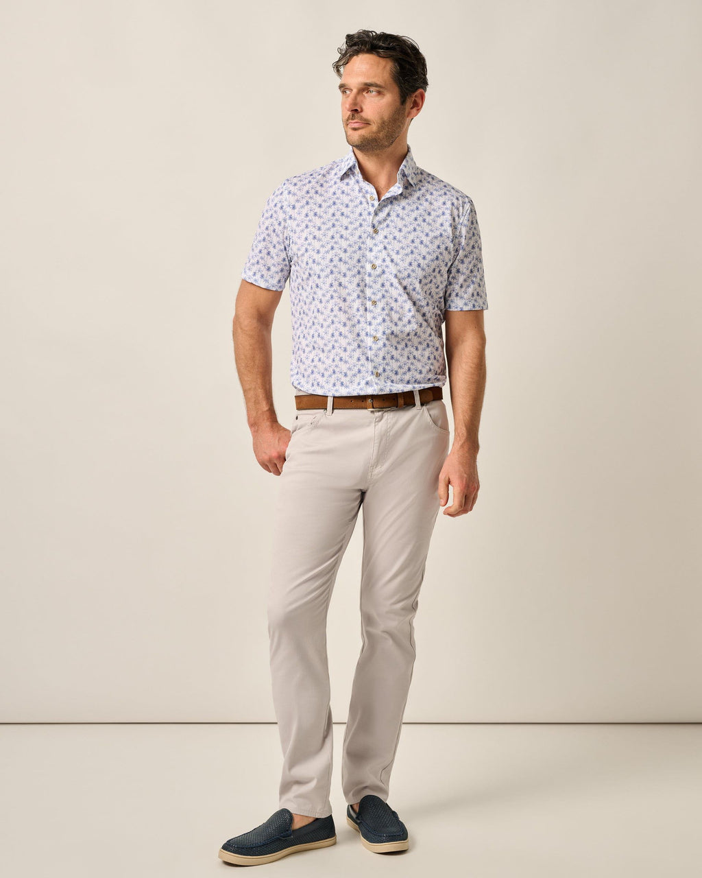 Johnnie-O Atlas Lightweight Stretch 5-Pocket Pant, Chrome