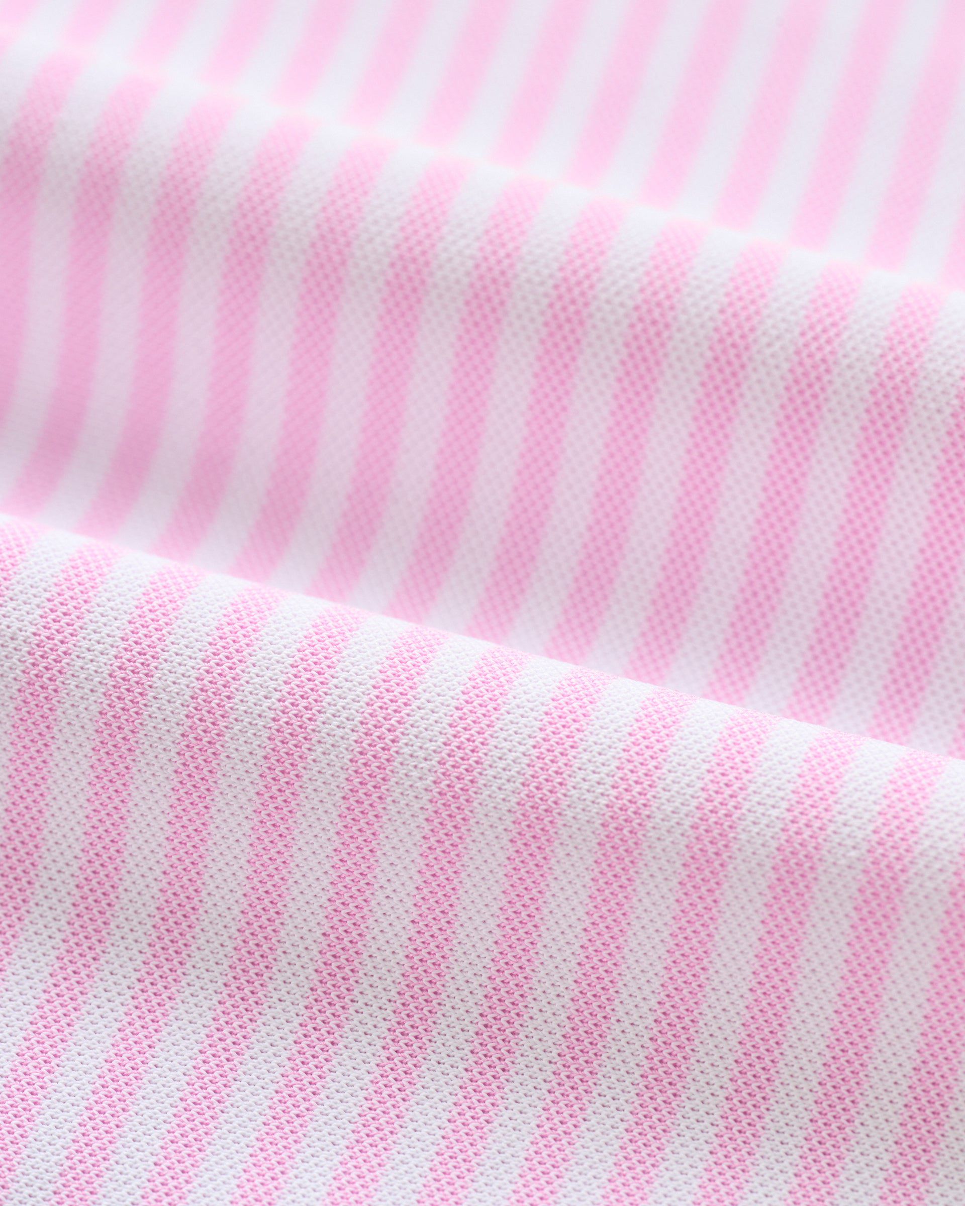 Johnnie-O Performance Mesh Polo - Stetson Stripe, Porto Pink