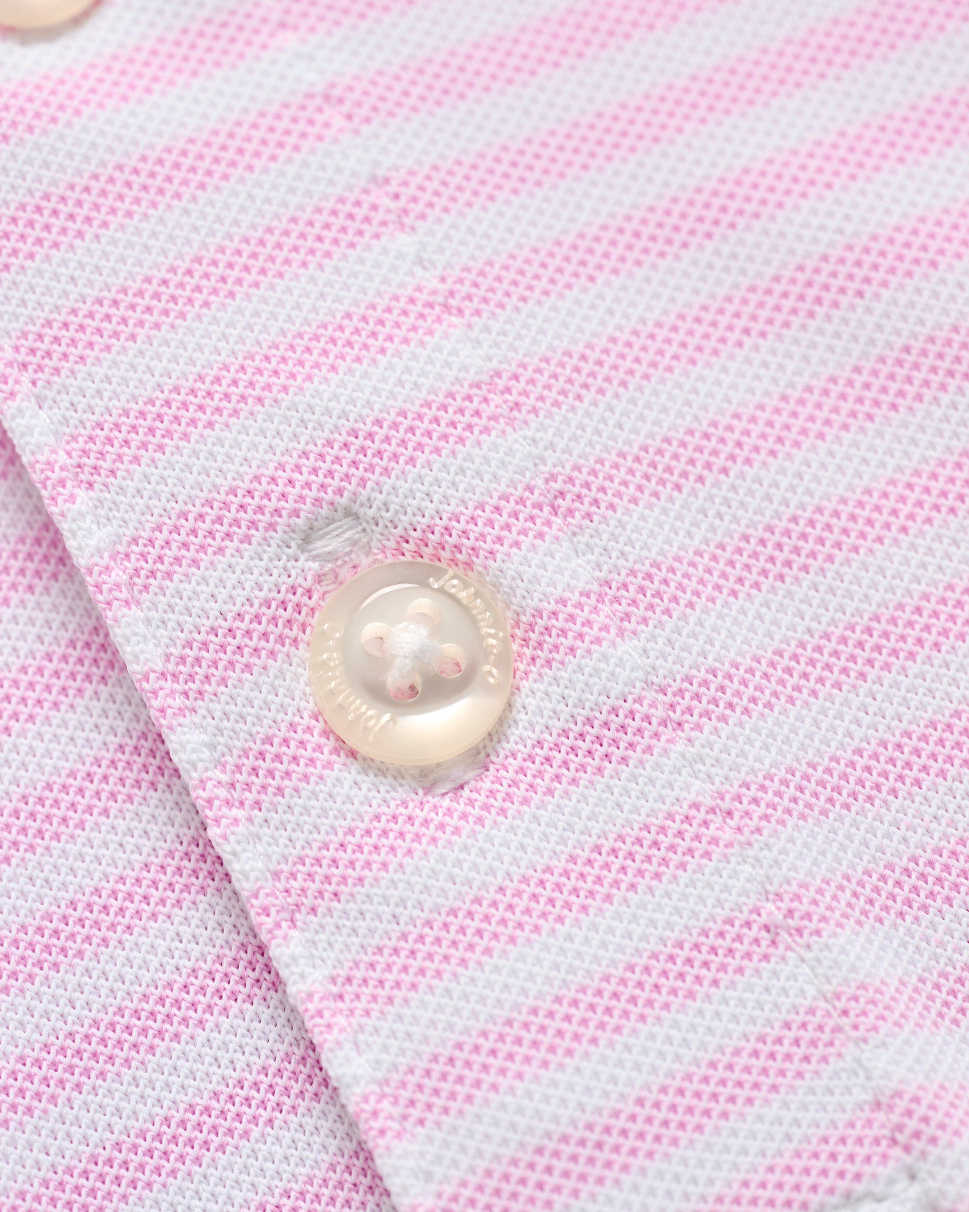 Johnnie-O Performance Mesh Polo - Stetson Stripe, Porto Pink
