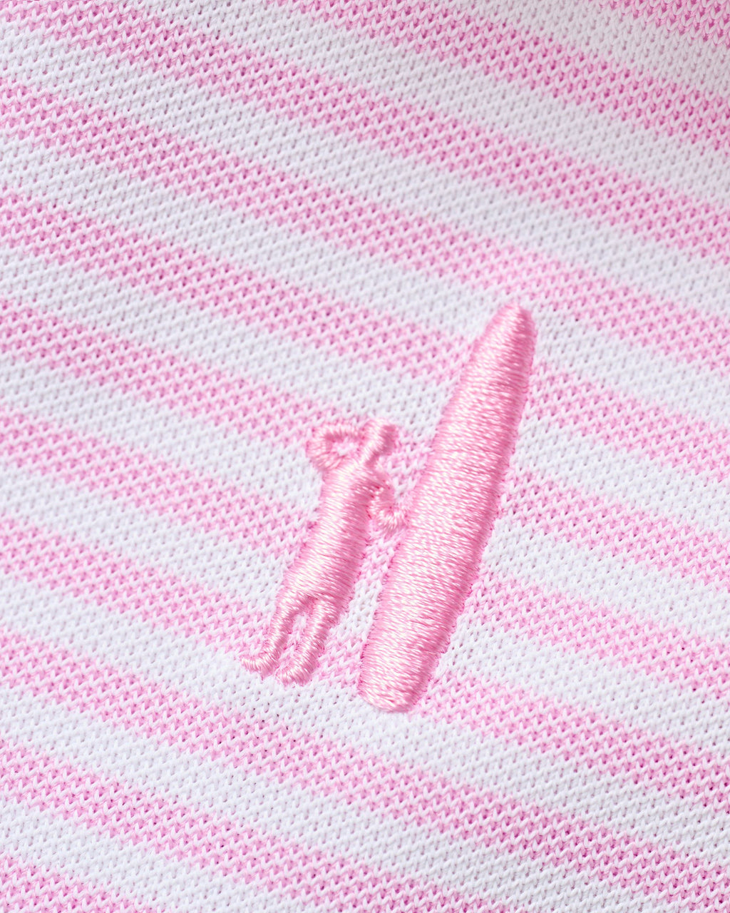 Johnnie-O Performance Mesh Polo - Stetson Stripe, Porto Pink