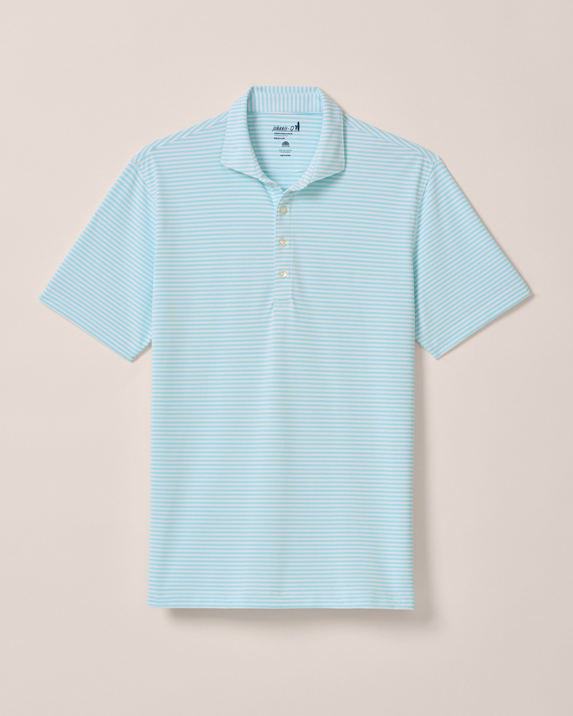 Johnnie-O Performance Mesh Polo - Stetson Stripe