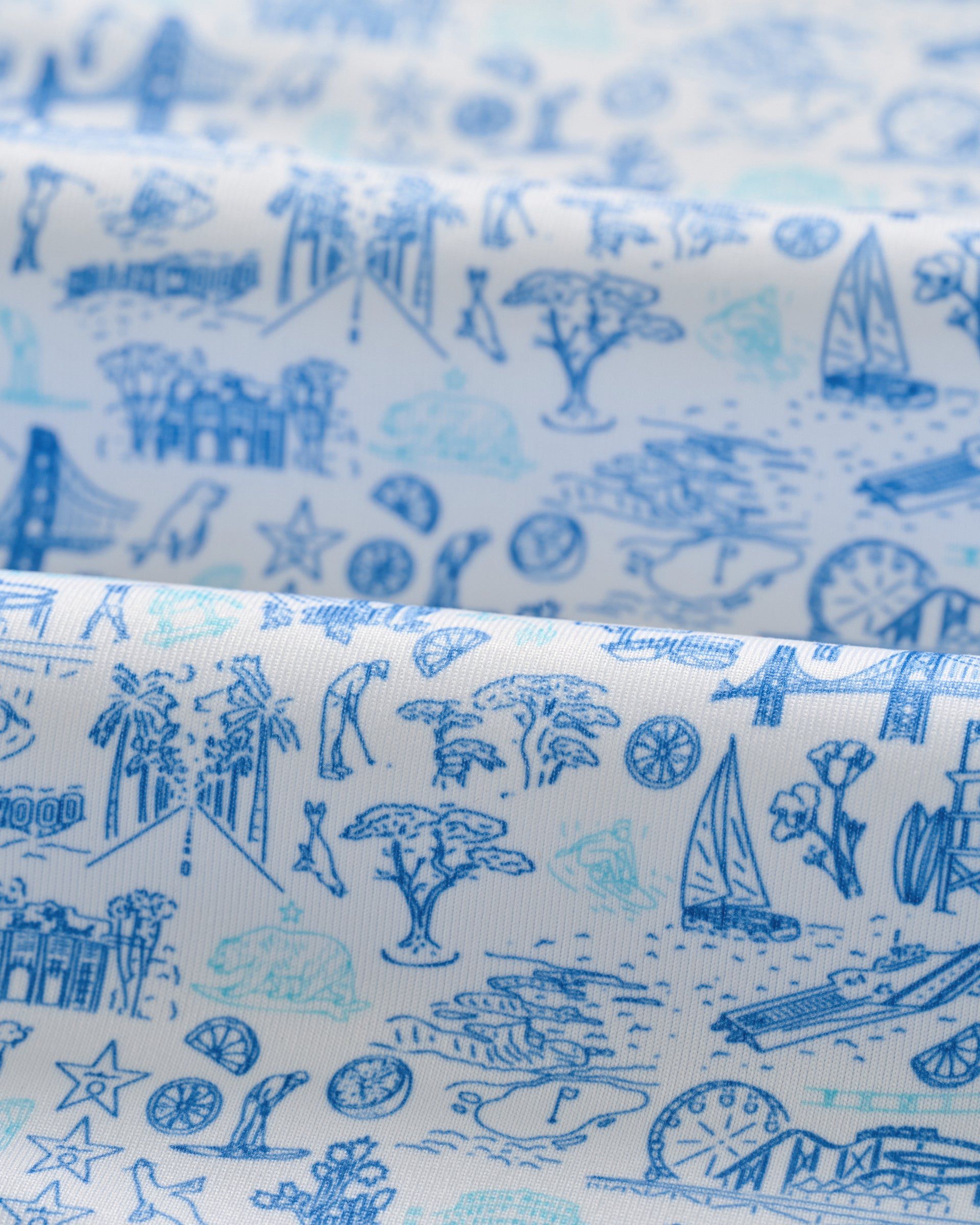 Johnnie-O Performance Jersey Polo - 20 Years of JO Print, Palisades Blue