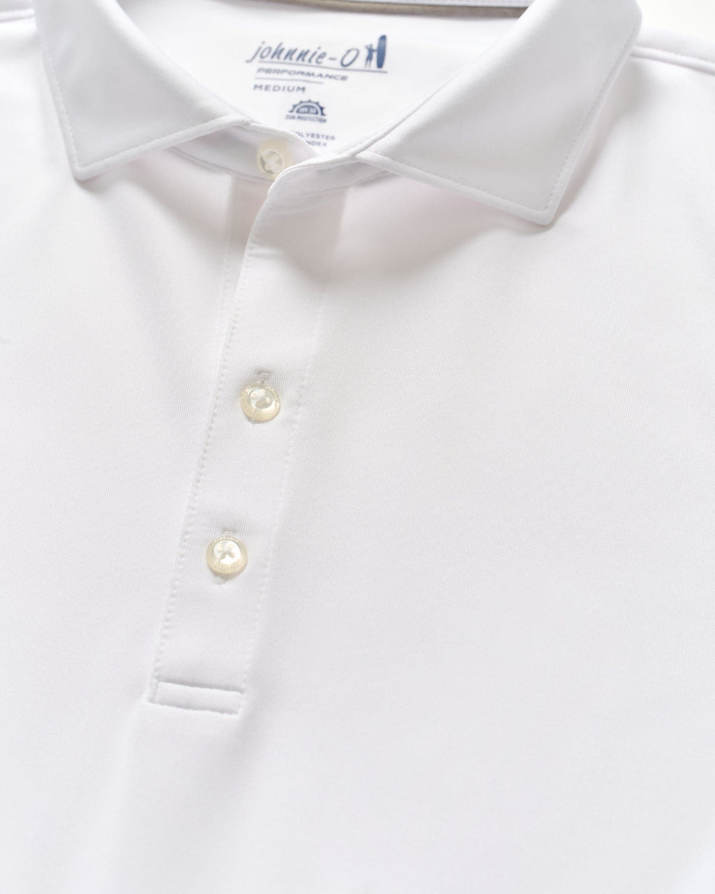 Johnnie-O Performance Jersey Polo - Birdie Solid, White