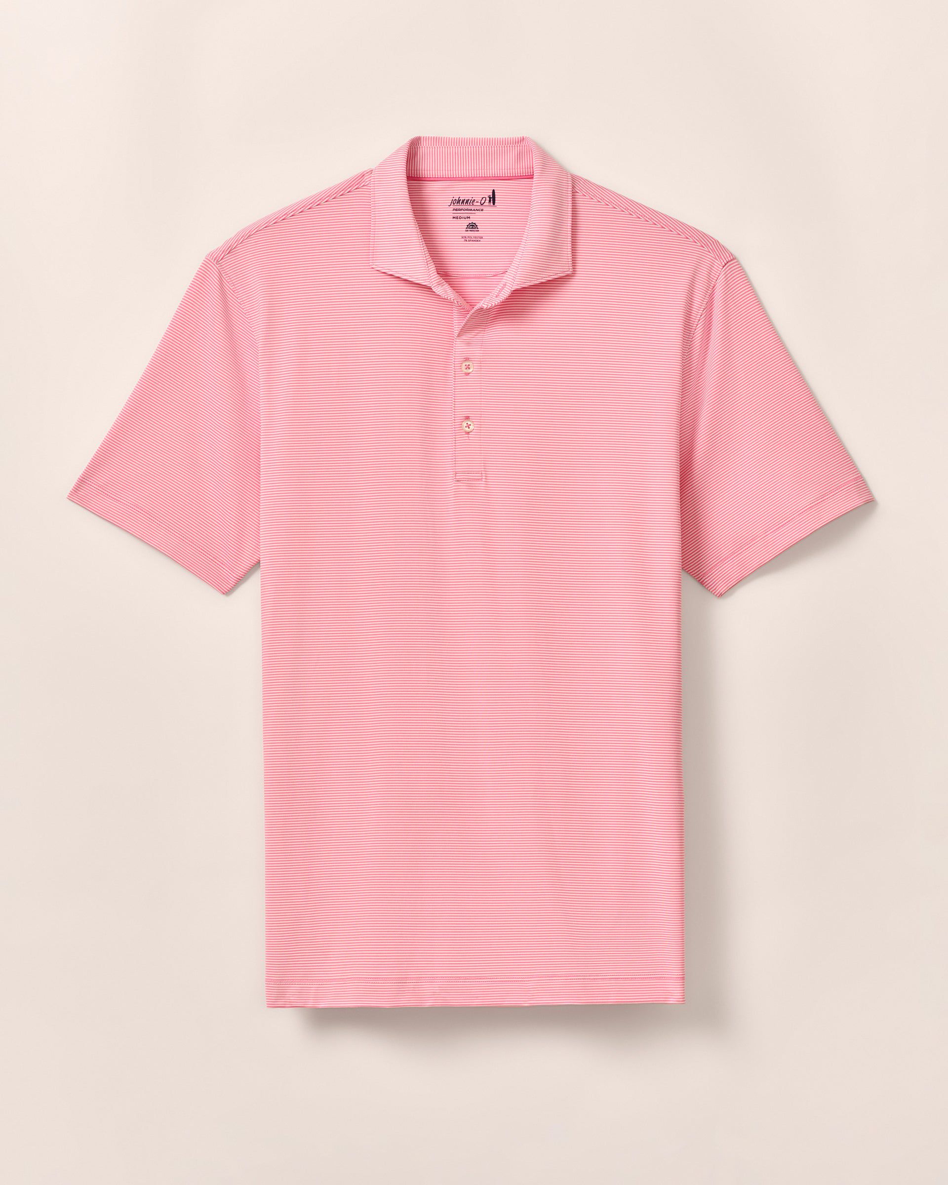 Johnnie-O Performance Jersey Polo - Lyndonn Stripe, Gulf Blue