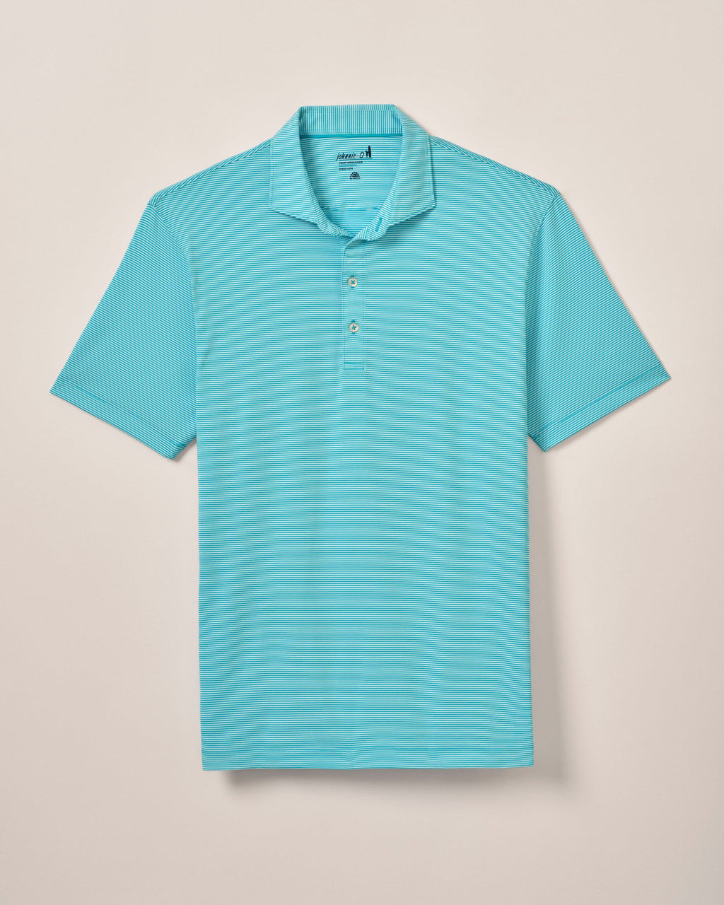 Johnnie-O Performance Jersey Polo - Lyndonn Stripe, Gulf Blue