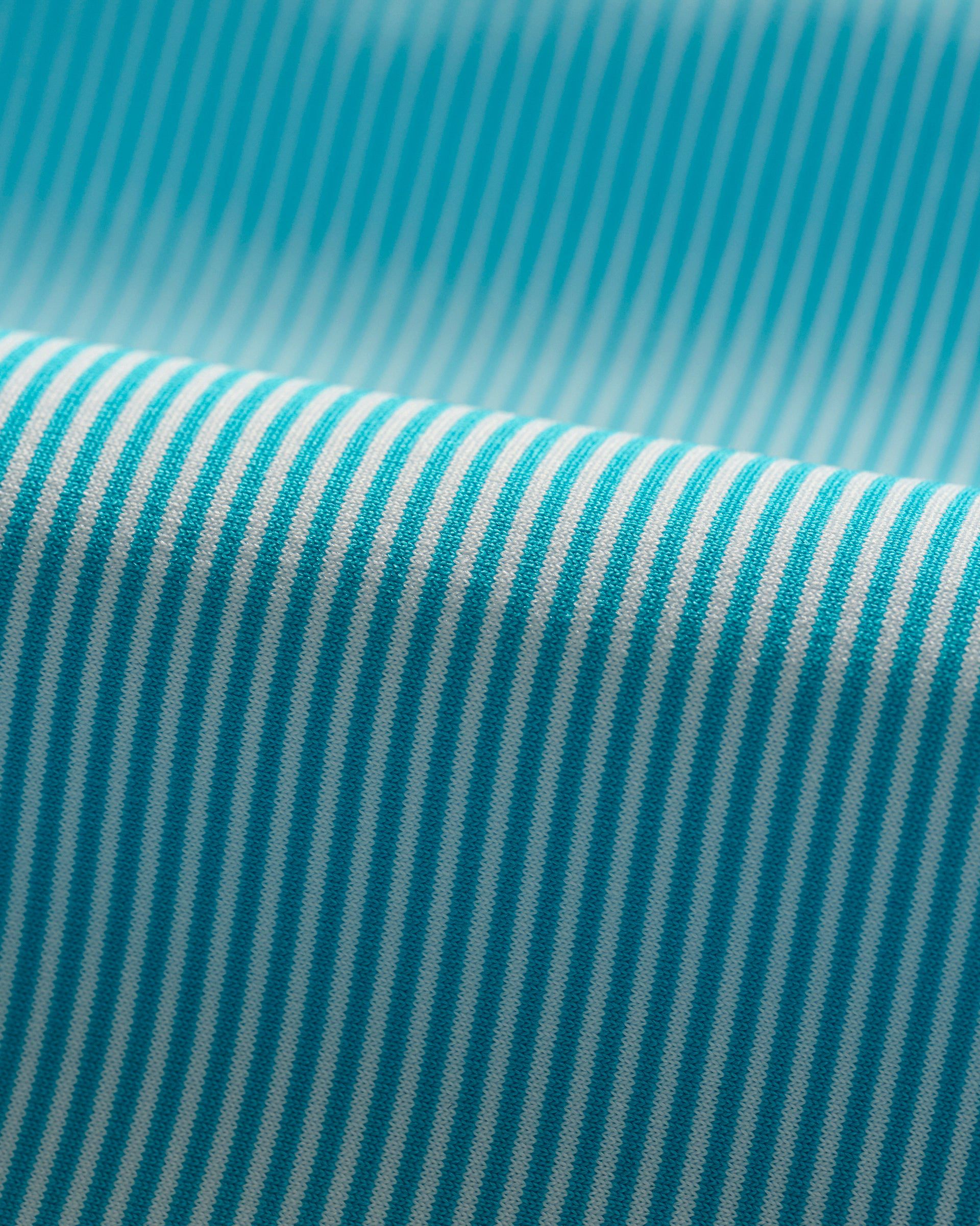 Johnnie-O Performance Jersey Polo - Lyndonn Stripe, Gulf Blue