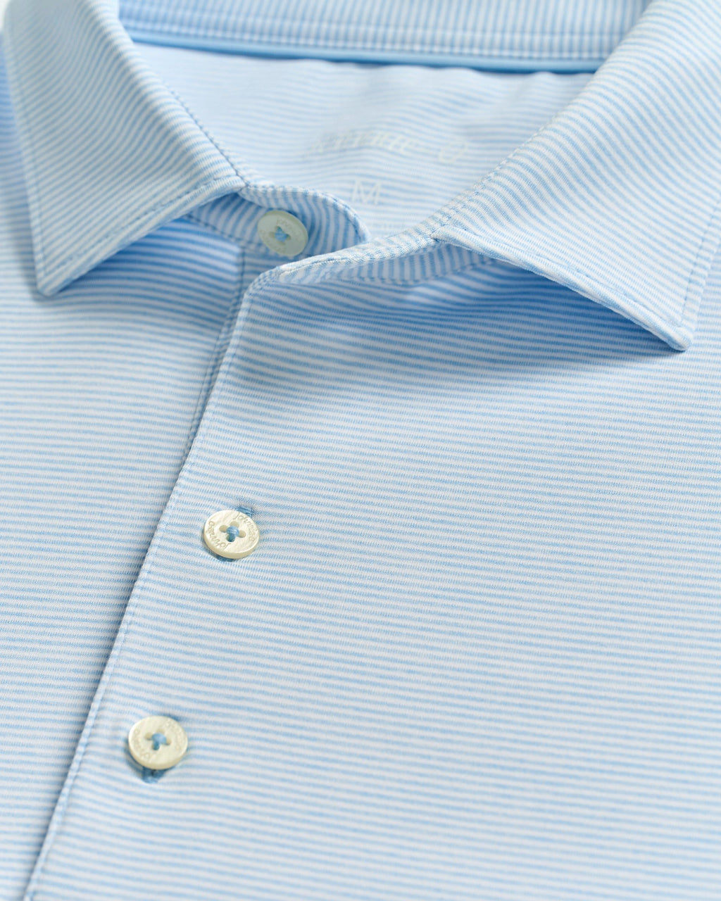 Johnnie-O Performance Jersey Polo - Lyndonn Stripe, Gulf Blue