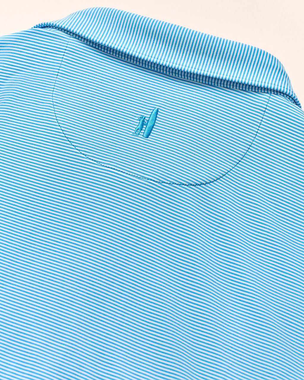 Johnnie-O Performance Jersey Polo - Lyndonn Stripe, Gulf Blue