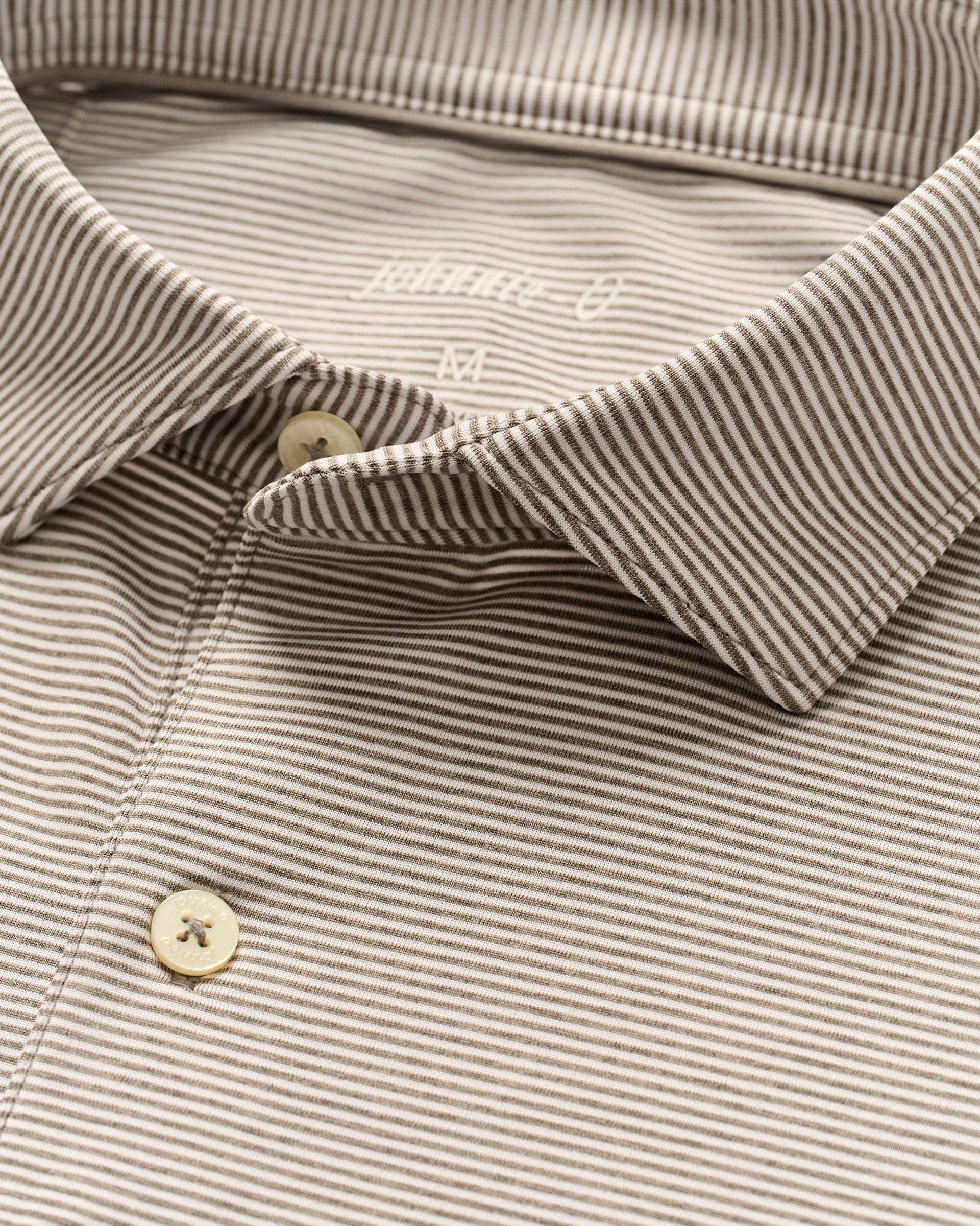 Johnnie-O Performance Jersey Polo - Lyndonn Stripe, Gulf Blue
