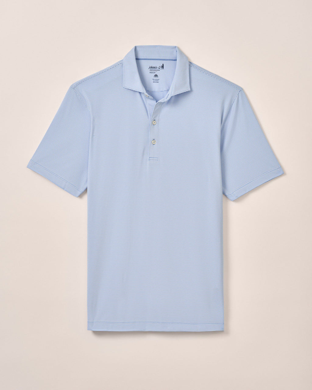 Johnnie-O Performance Jersey Polo - Lyndonn Stripe, Gulf Blue