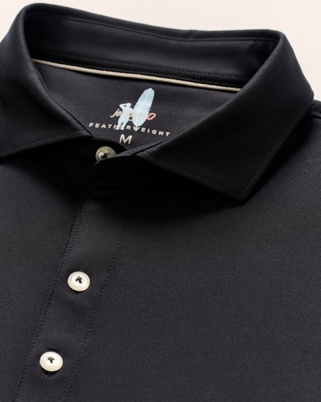 Johnnie-O Performance Featherweight Polo - Solid, Black