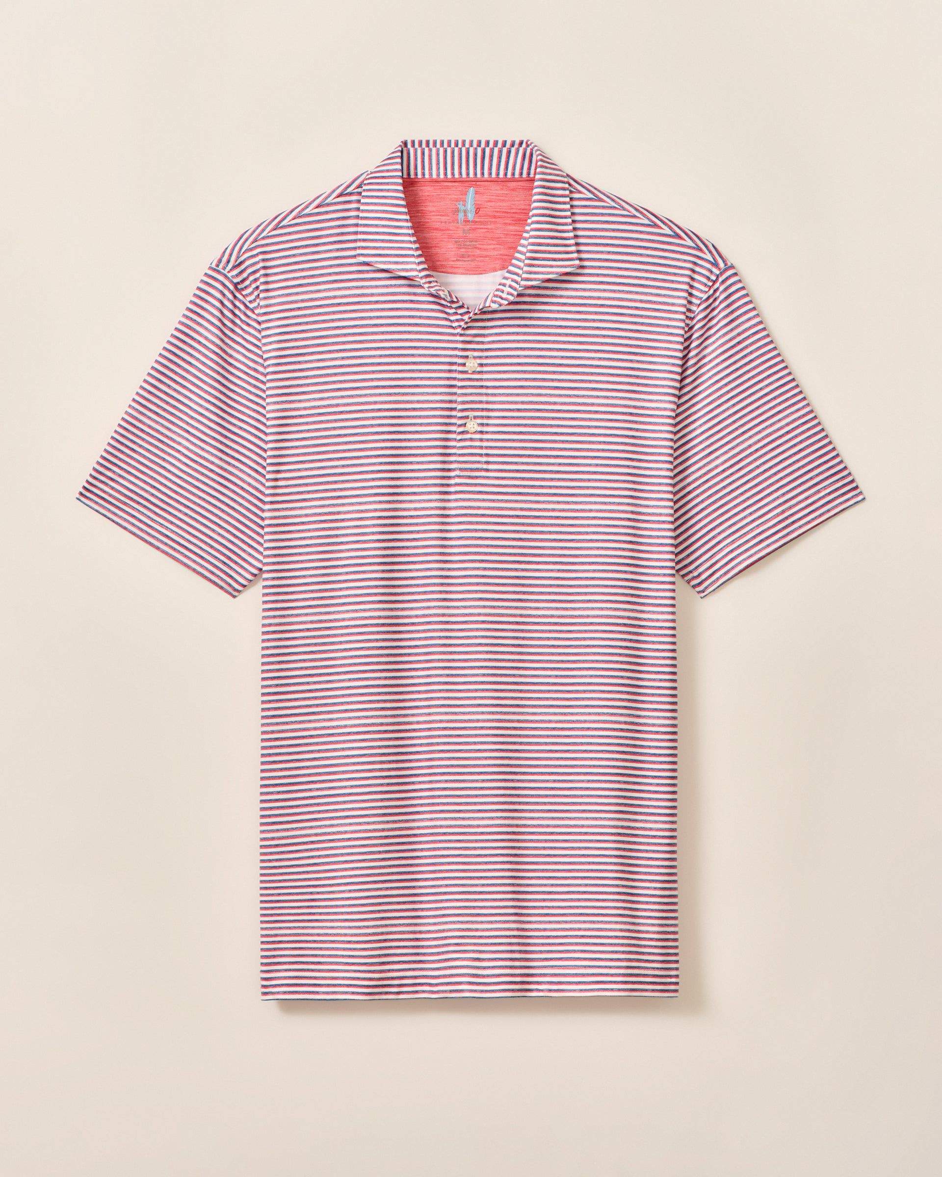 Johnnie-O Featherweight Performance Polo - Warwick Stripe